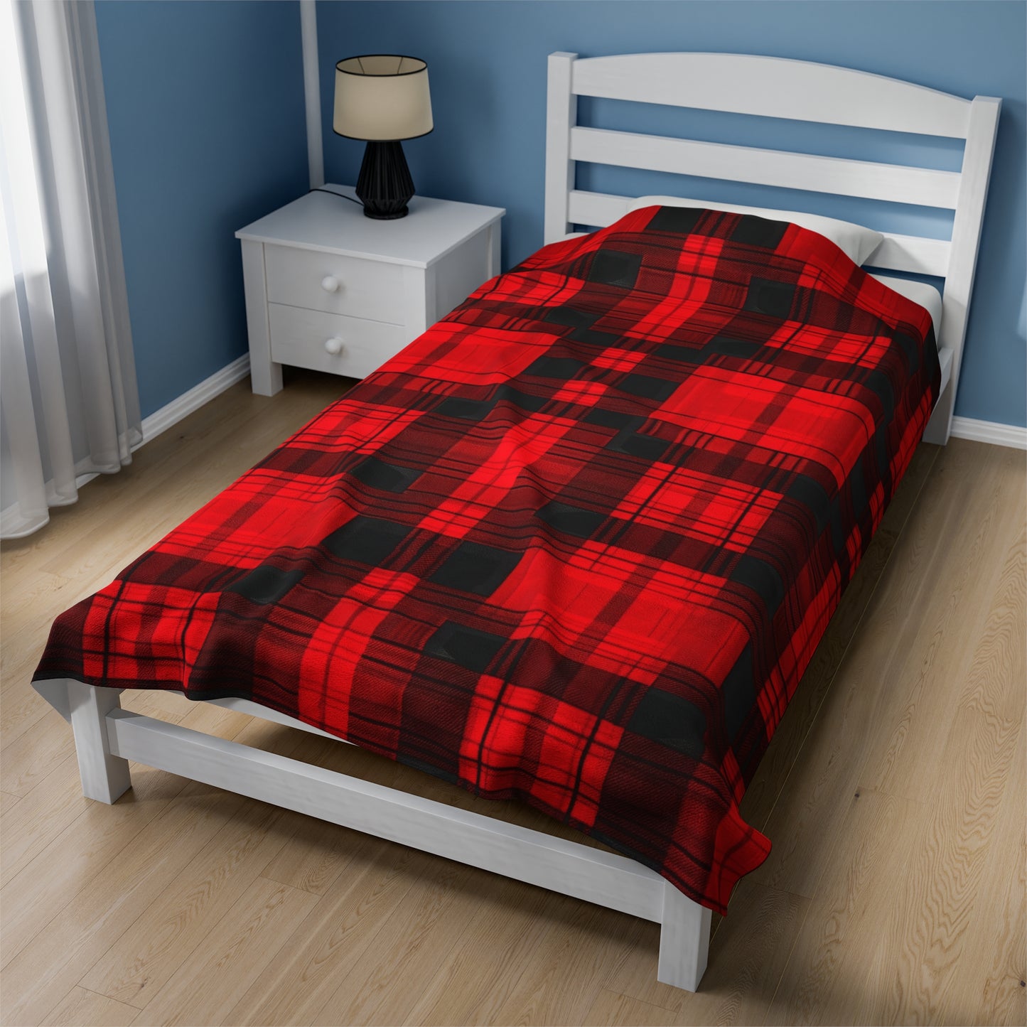 Cute Plaid Velveteen Plush Blanket