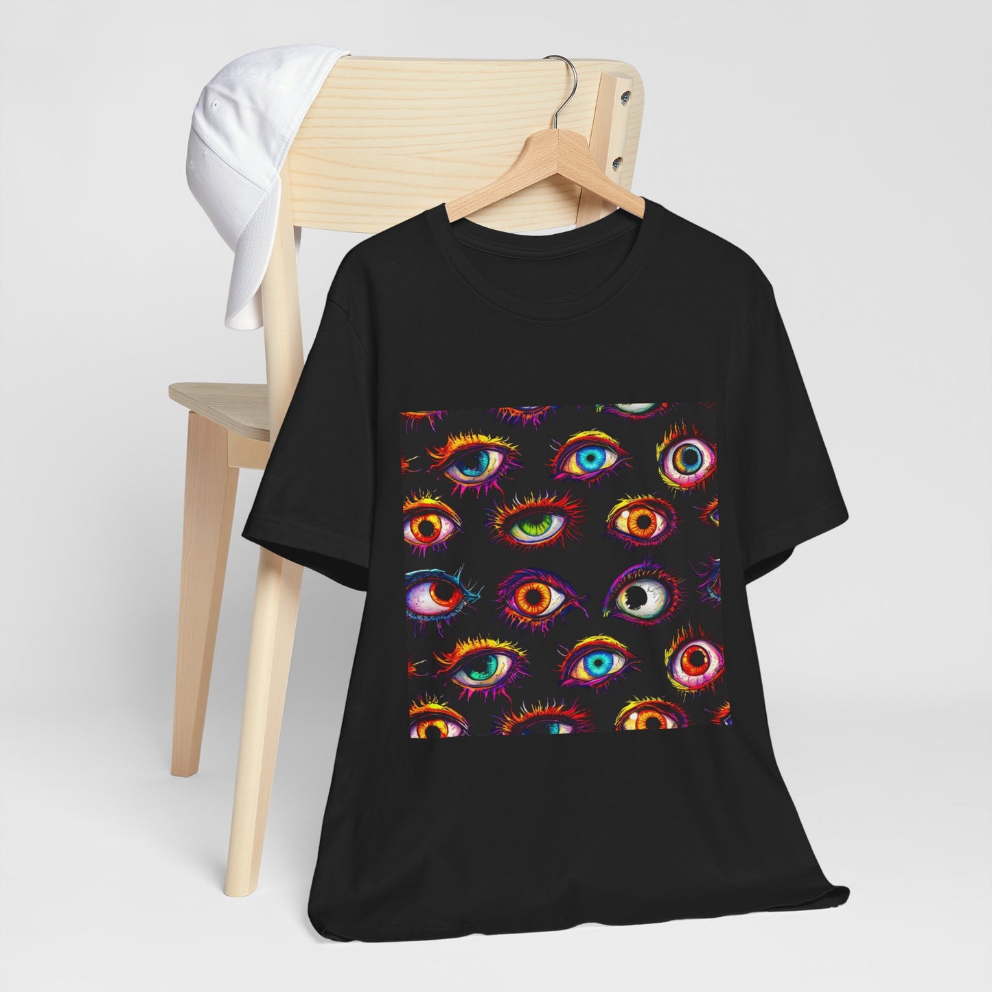 Colorful Spooky Eye Pattern Unisex Jersey Short Sleeve Tee