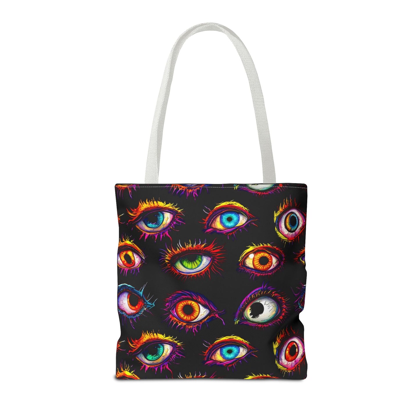 Colorful Spooky Eye Pattern Tote Bag (AOP)