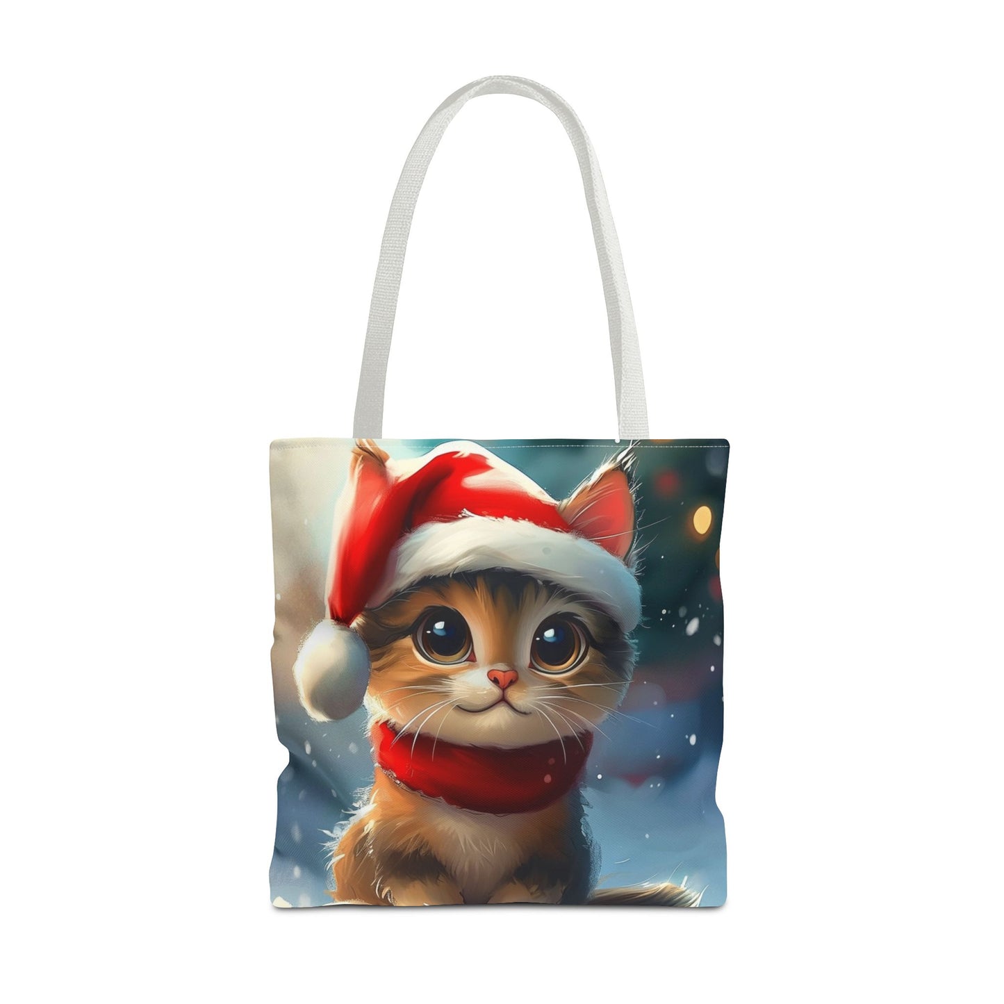 Cute Festive Kitten Tote Bag (AOP)