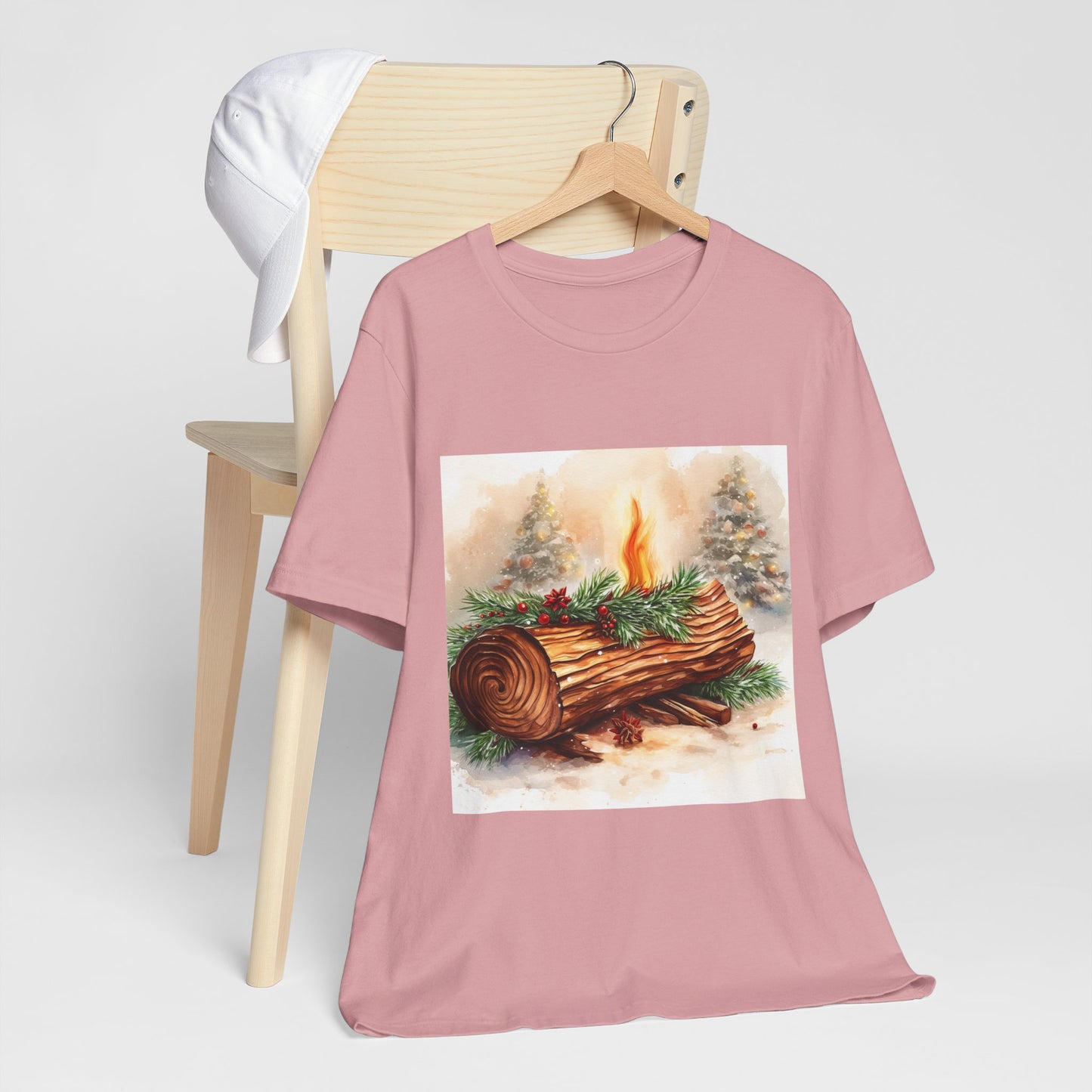 Yule Log Unisex Jersey Tee