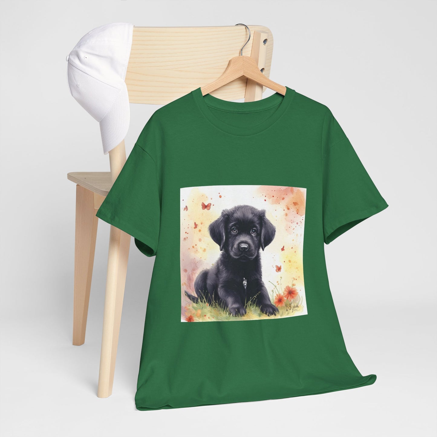 Black Lab Puppy Unisex Heavy Cotton Tee