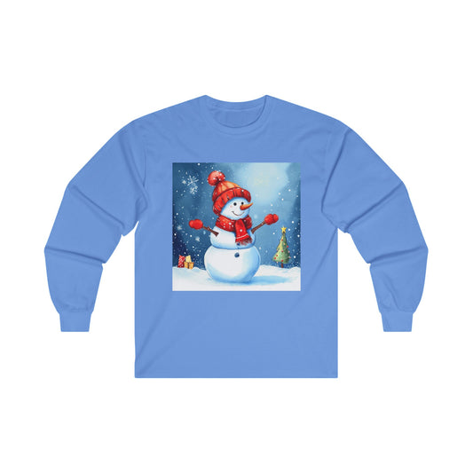 Cozy Snowman Unisex Ultra Cotton Long Sleeve Tee