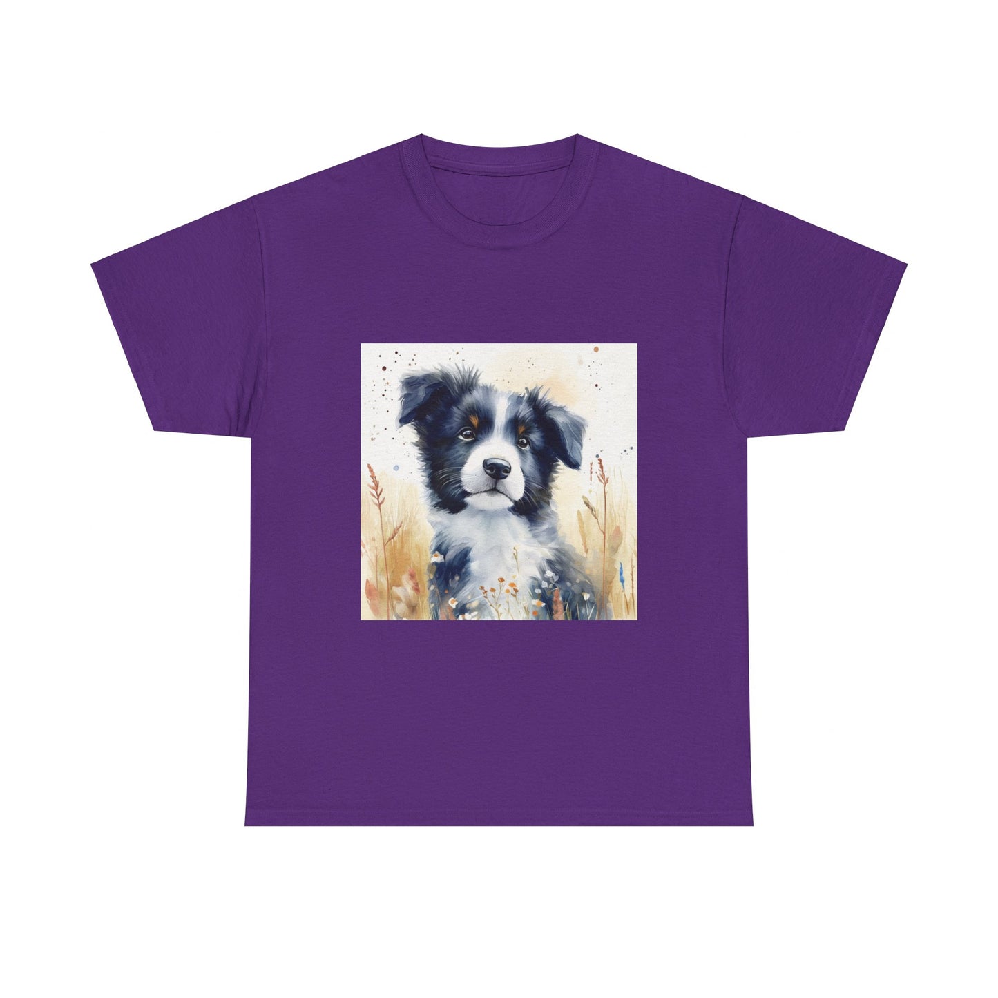 Border Collie Puppy Unisex Heavy Cotton Tee