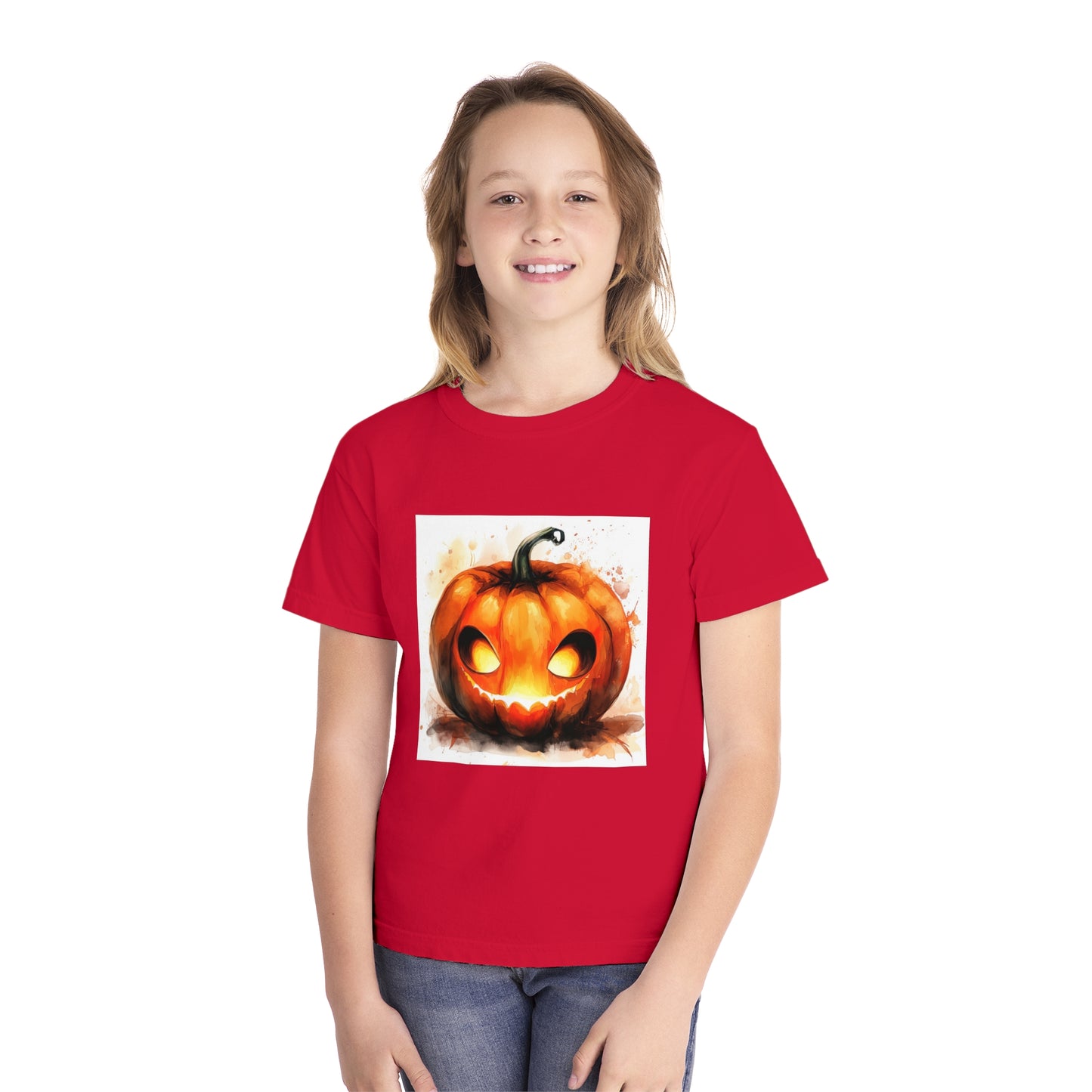 Cute Happy Jack o' Lantern Youth Midweight Tee