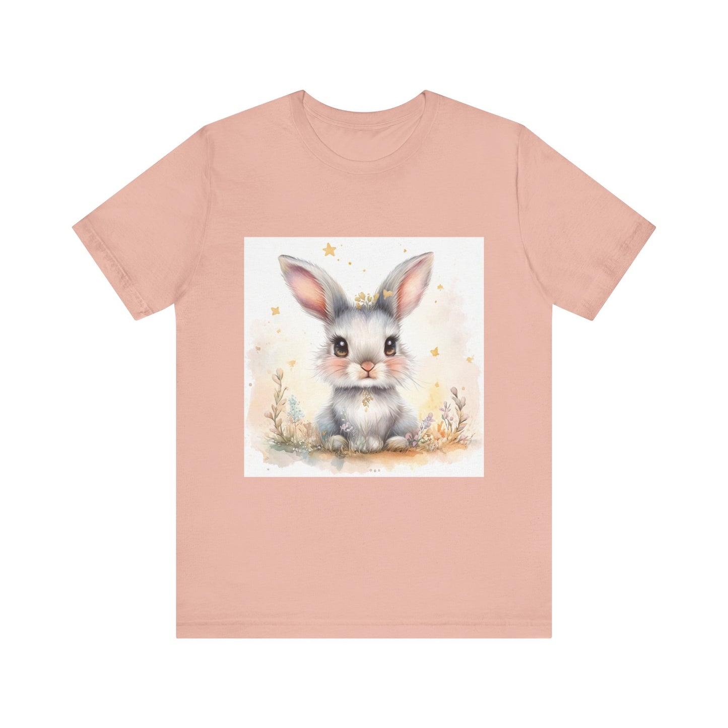 Cute fluffy bunny Unisex Jersey Short Sleeve Tee