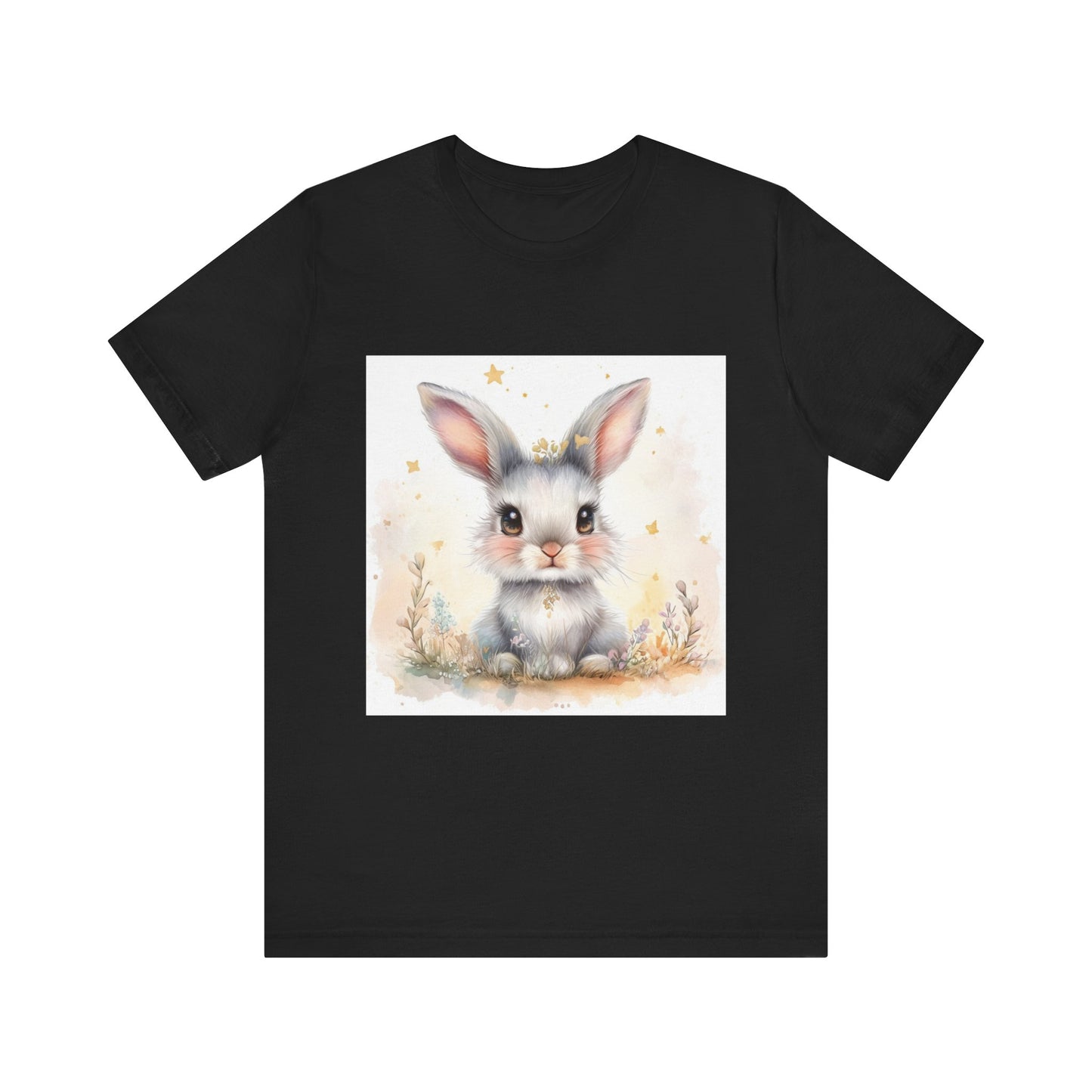 Cute fluffy bunny Unisex Jersey Short Sleeve Tee