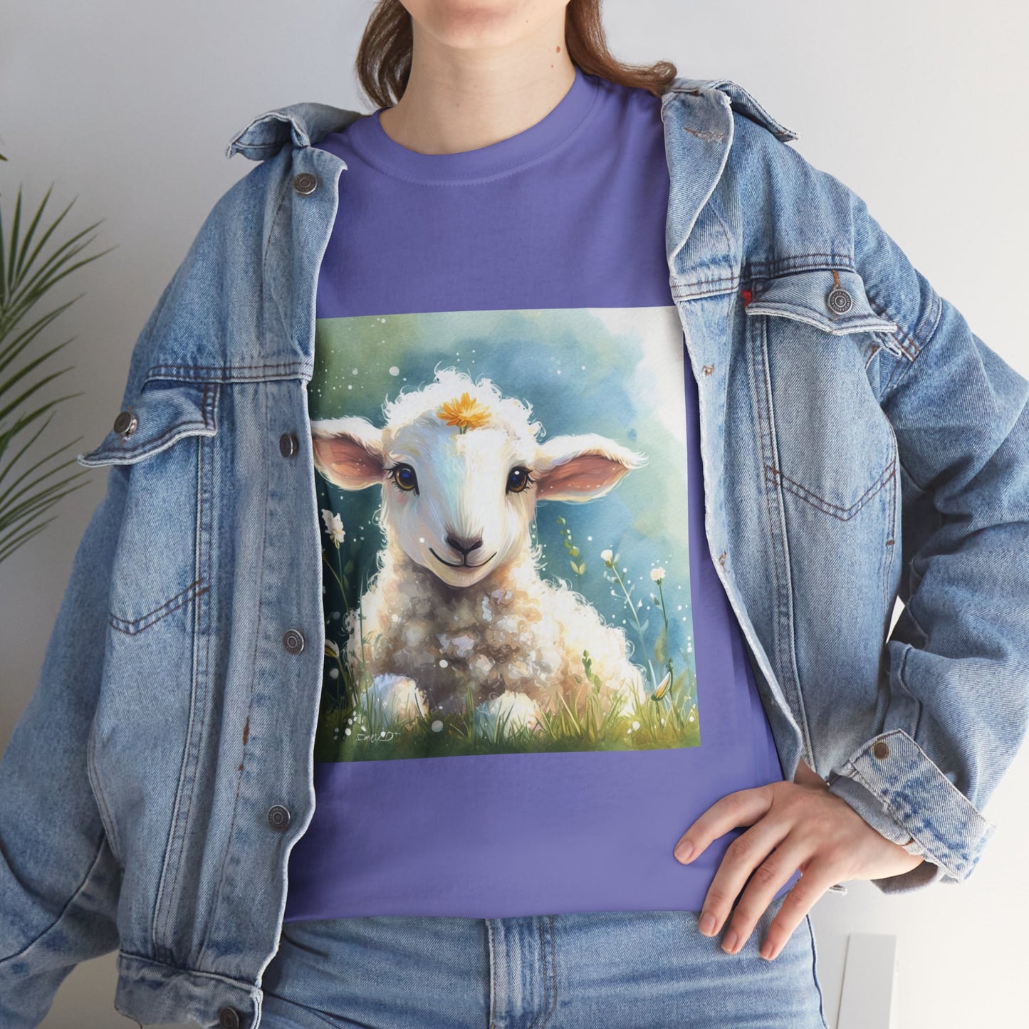 Cute Lamb Unisex Heavy Cotton Tee