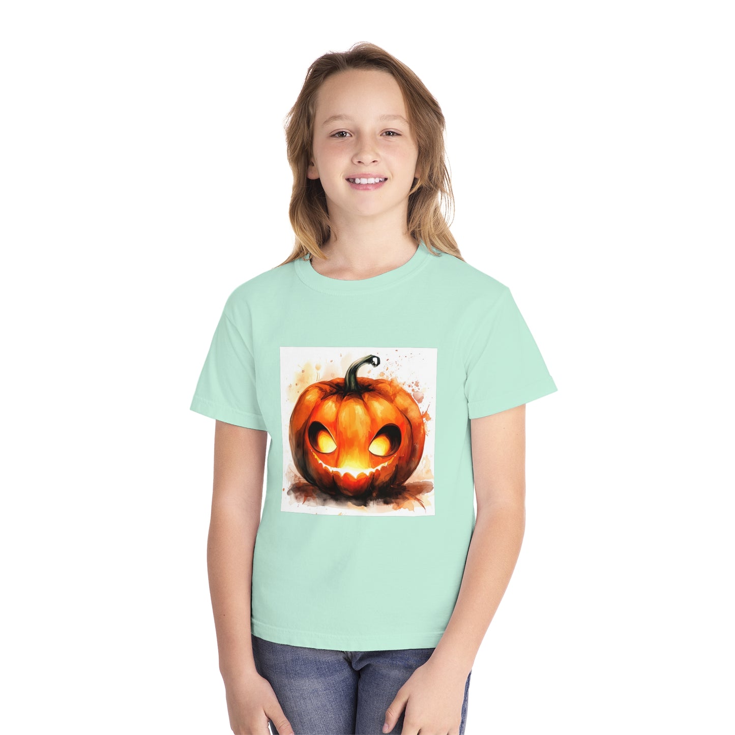 Cute Happy Jack o' Lantern Youth Midweight Tee