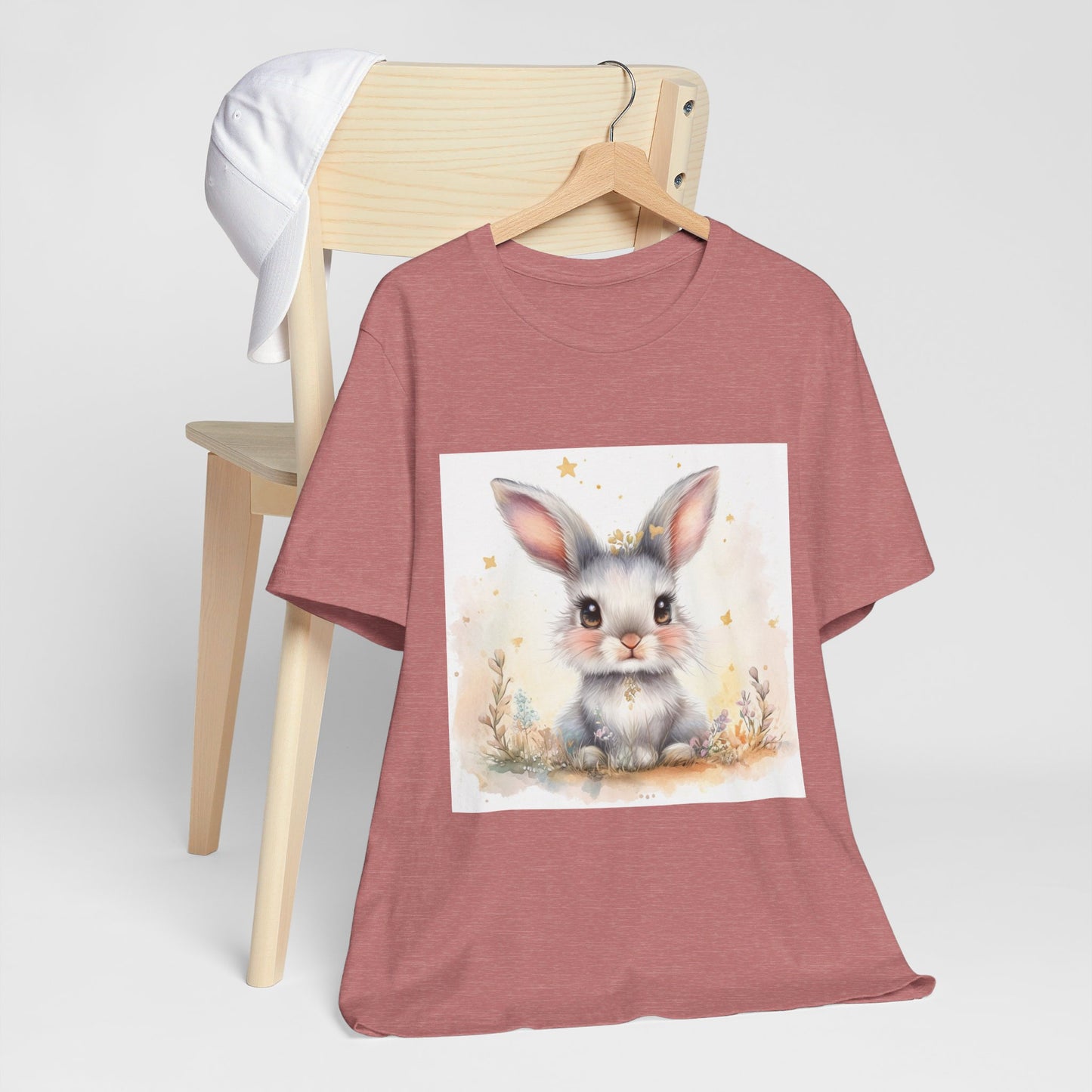 Cute fluffy bunny Unisex Jersey Short Sleeve Tee