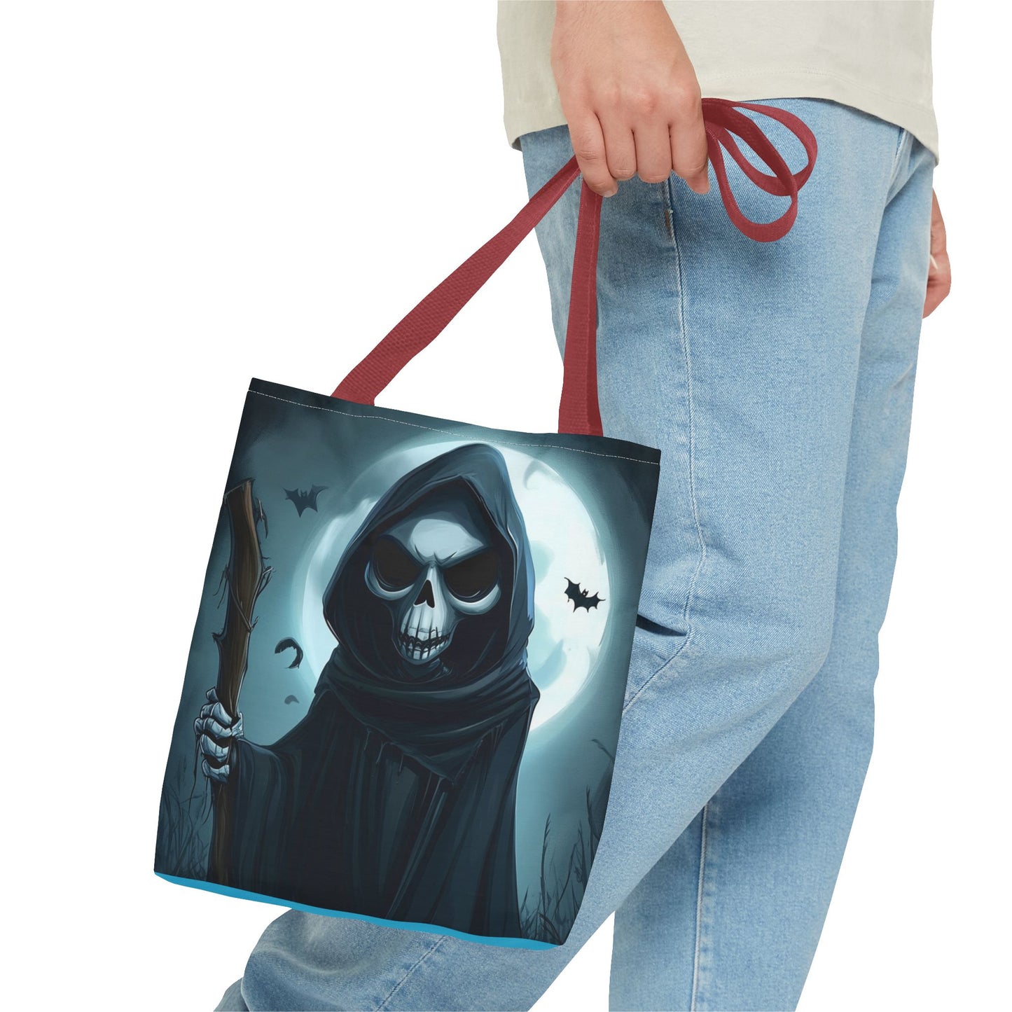 Spooky Grim Reaper Tote Bag (AOP)