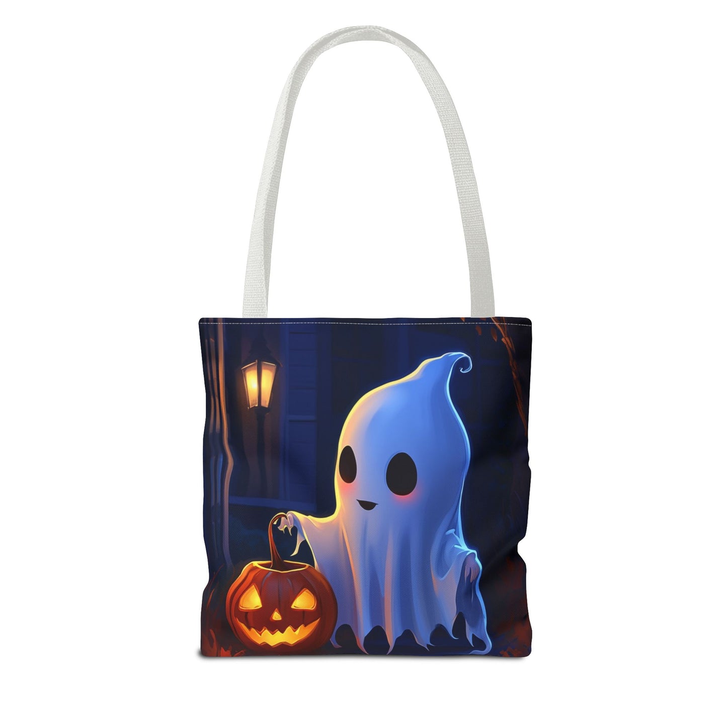 Cute Ghost Trick or Treating Tote Bag (AOP)