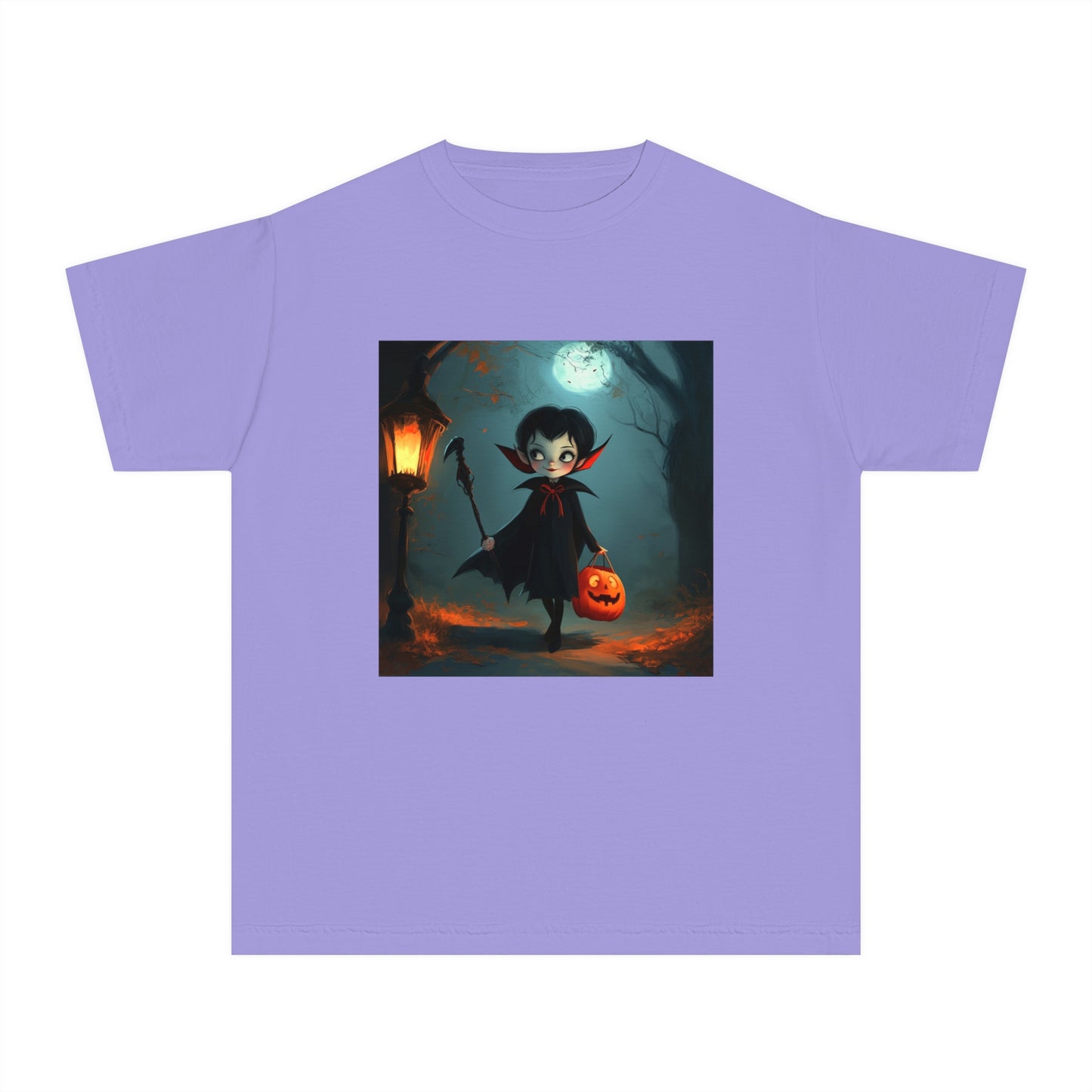 Cute Trick or Treating Vampire Youth Midweight Tee