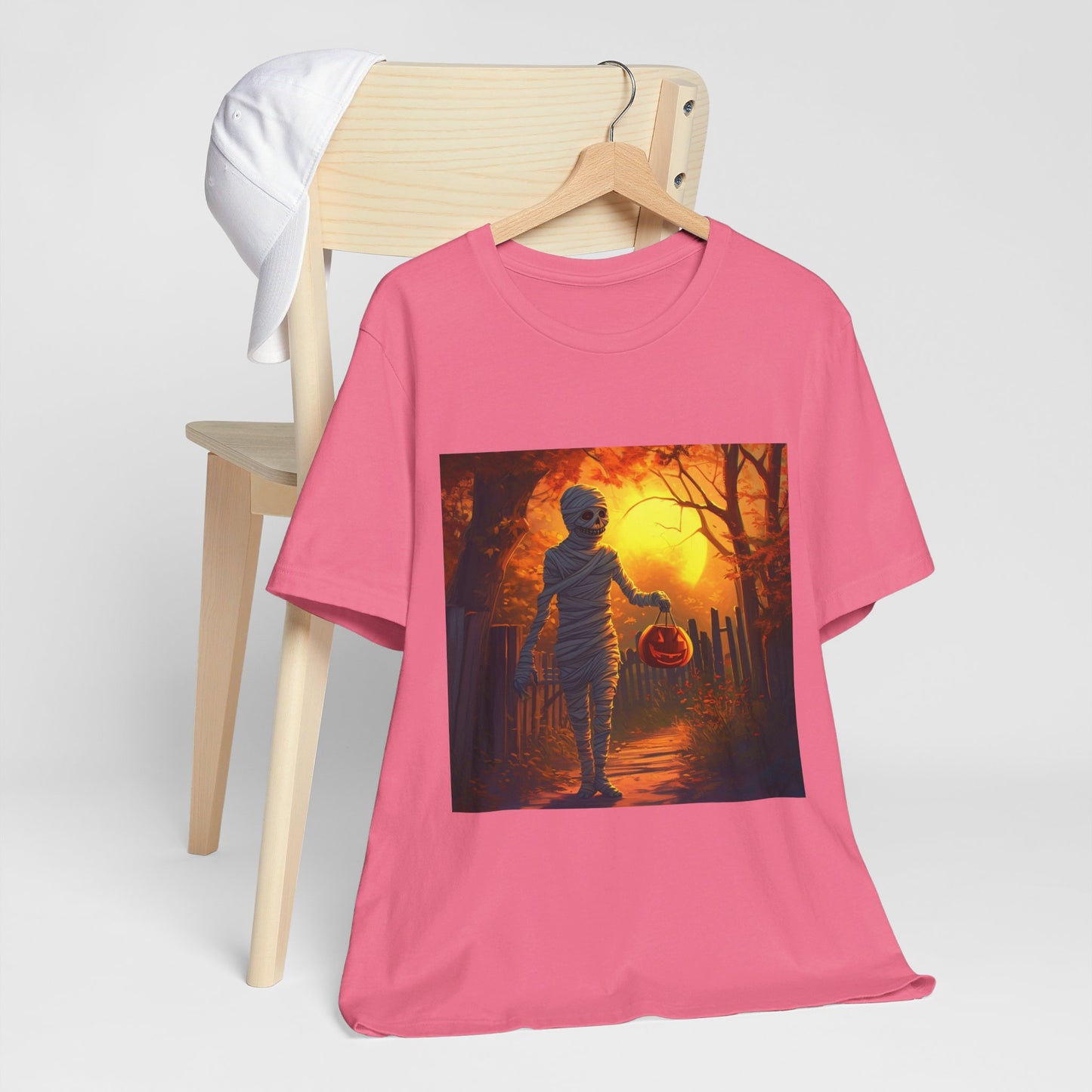 Halloween Sunset Mummy Unisex Jersey Short Sleeve Tee