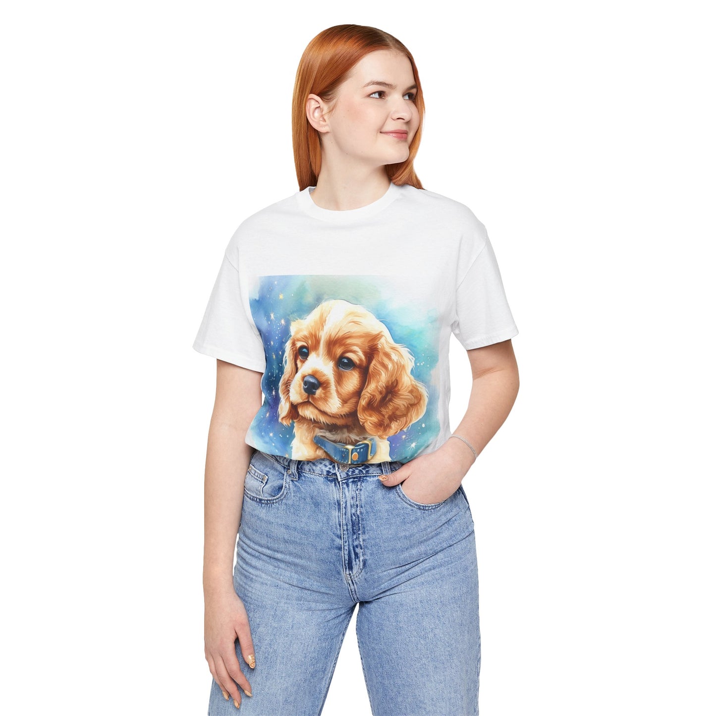 Starry Cocker Spaniel Unisex Jersey Short Sleeve Tee