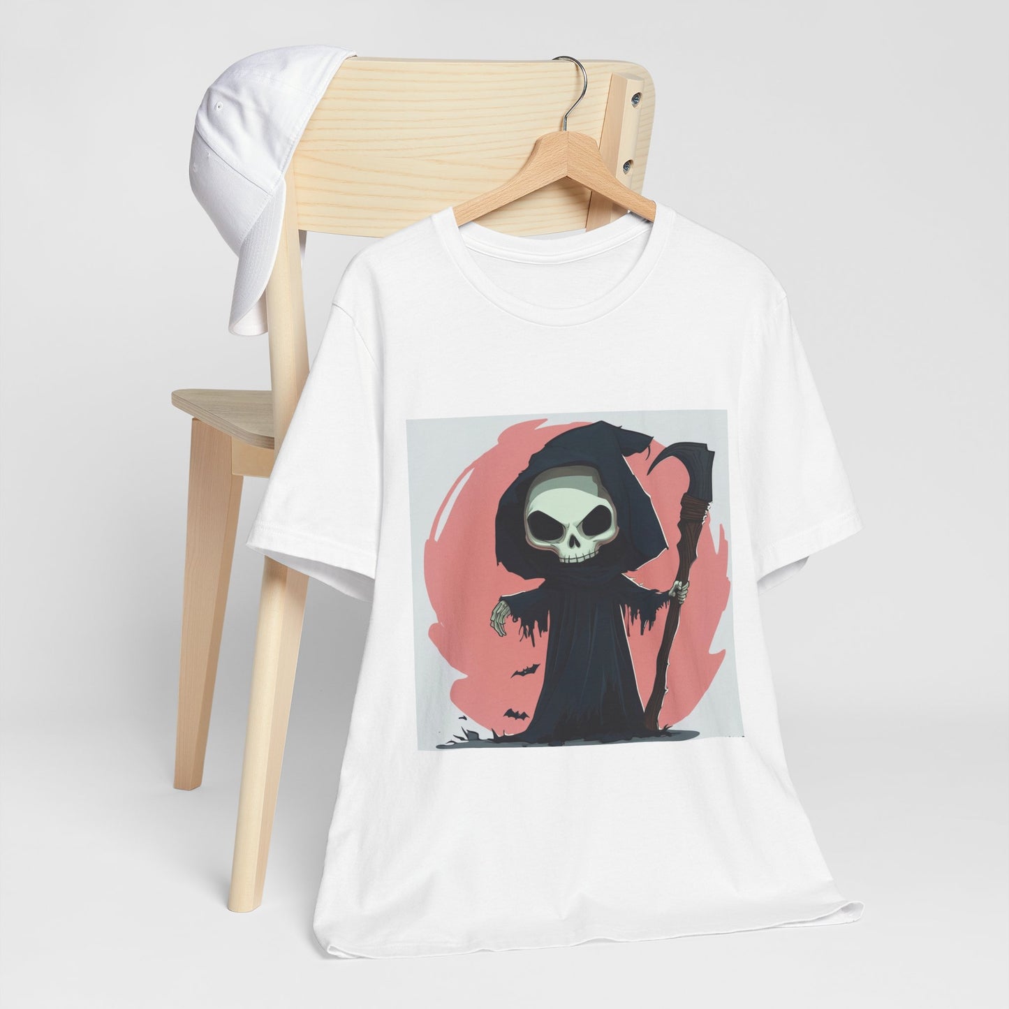 Cute Pink Grim Reaper Unisex Jersey Short Sleeve Tee