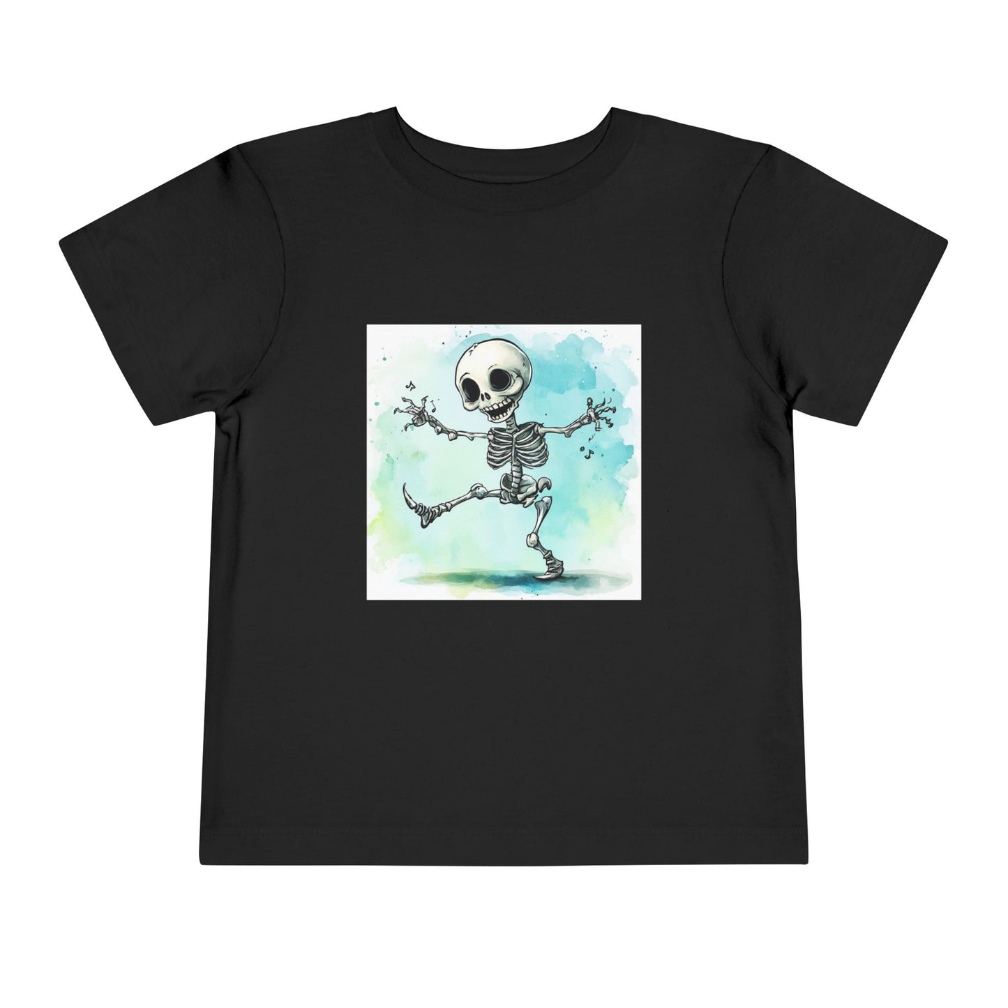 Cute Happy Skeleton Toddler Short Sleeve Tee