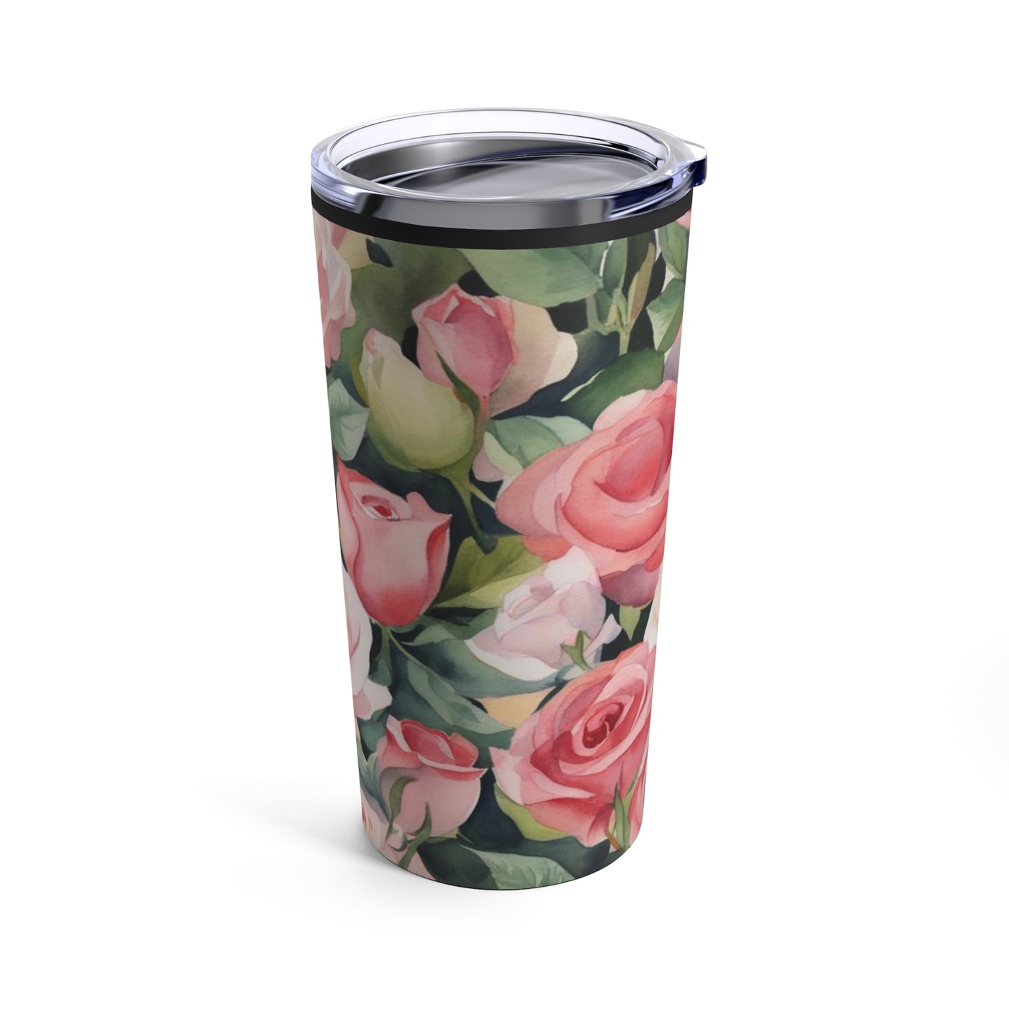 Elegant Pink Roses Tumbler 20oz