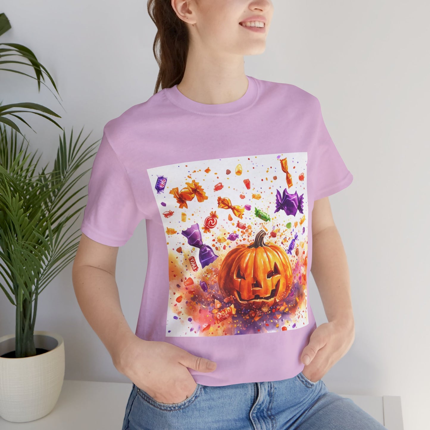 Jack o Lantern Candy Unisex Jersey Short Sleeve Tee