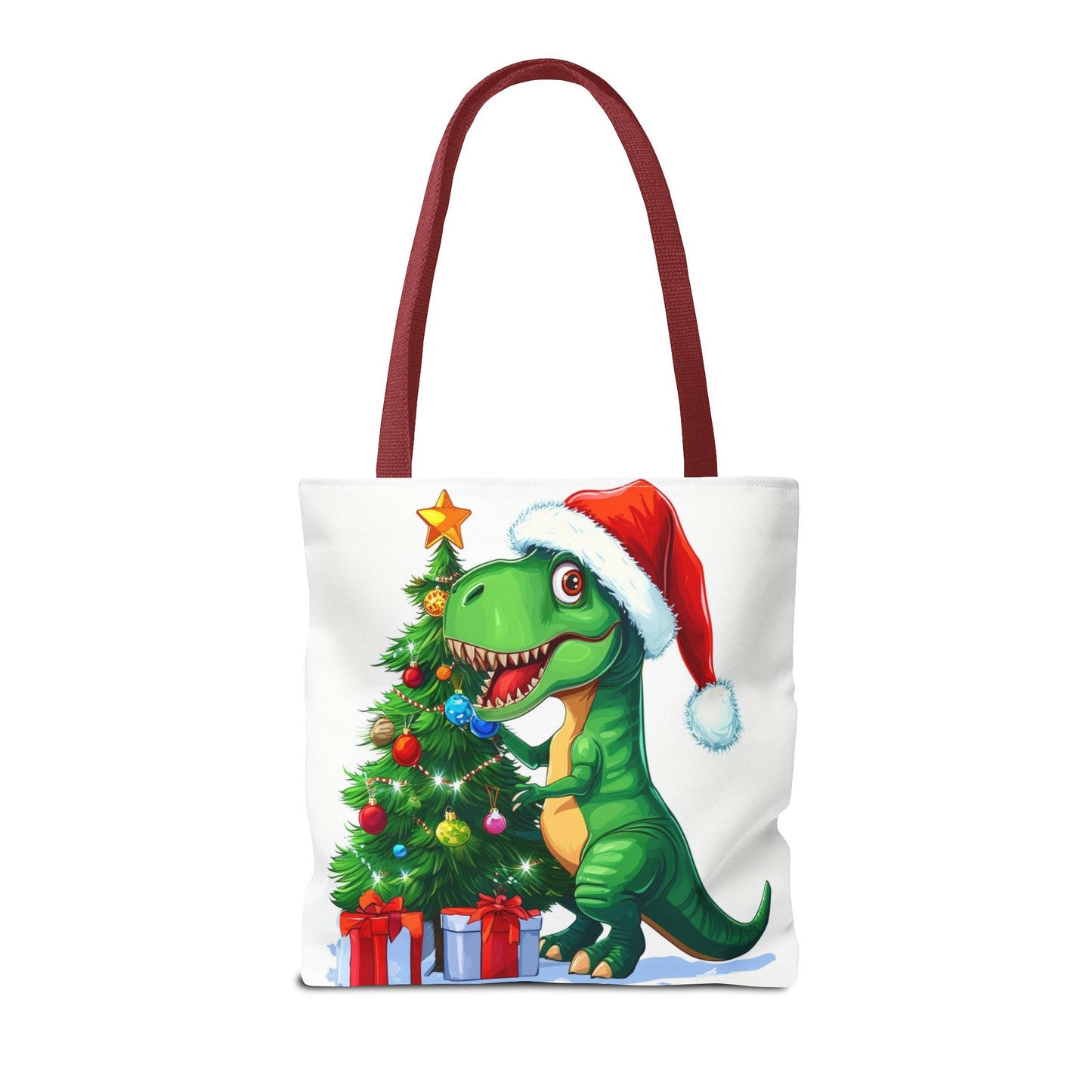 Holiday T-Rex Tote Bag (AOP)