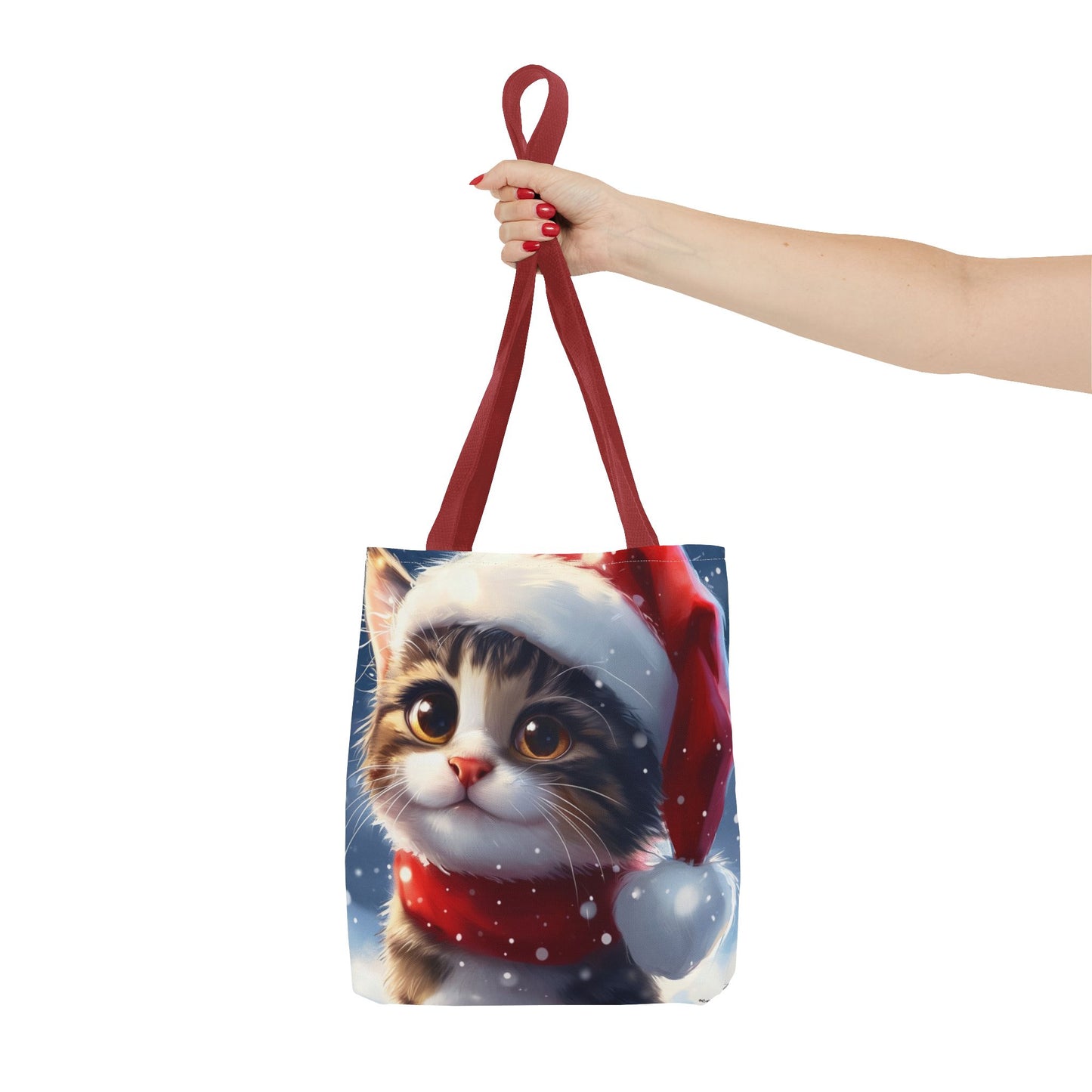 Cute Holiday Cat Tote Bag (AOP)