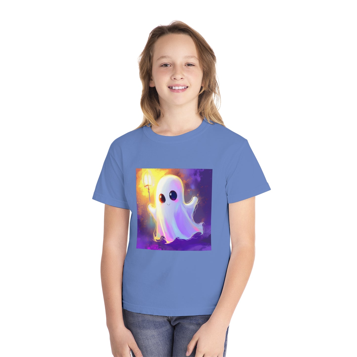 Cute Cartoon Ghost Youth Midweight Tee