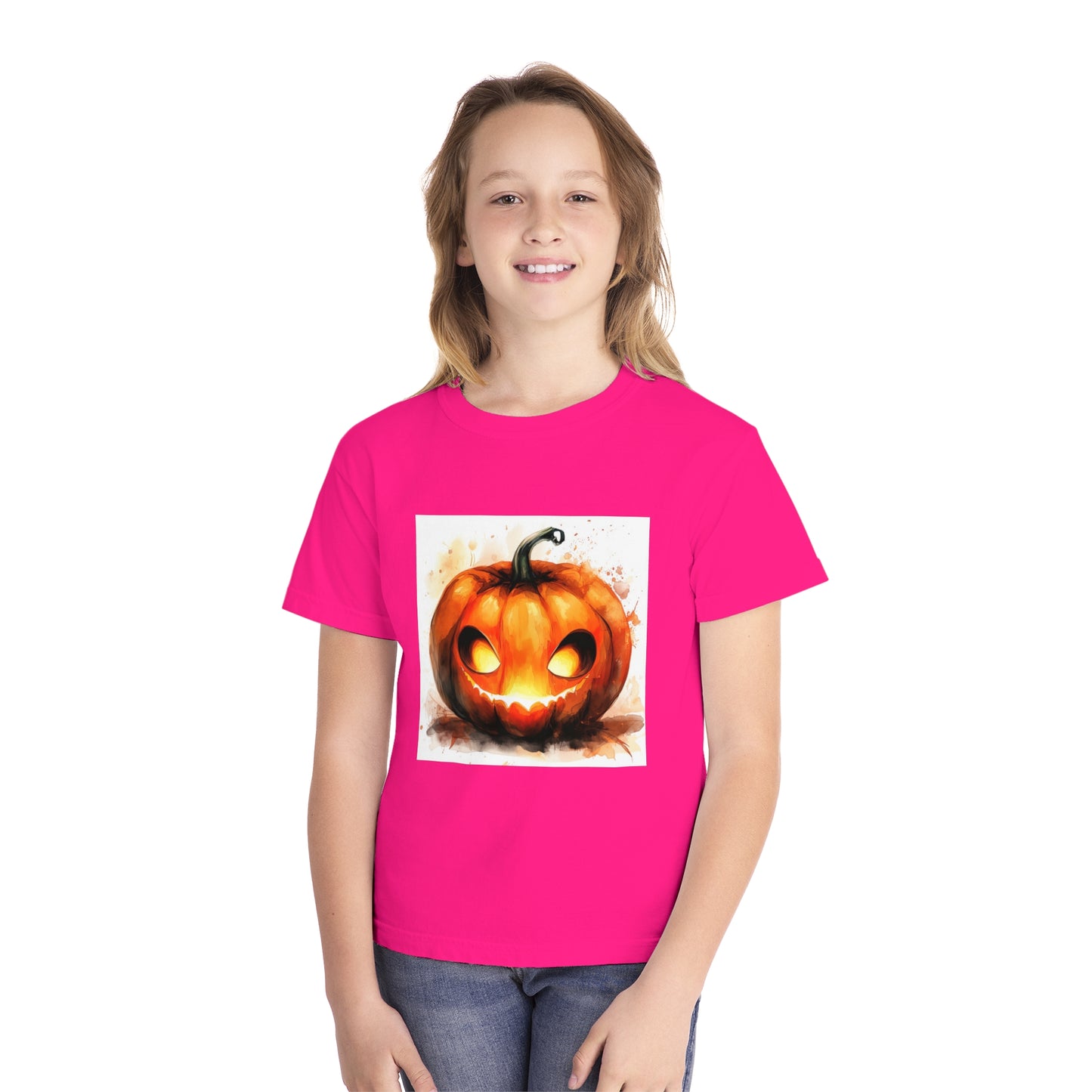 Cute Happy Jack o' Lantern Youth Midweight Tee