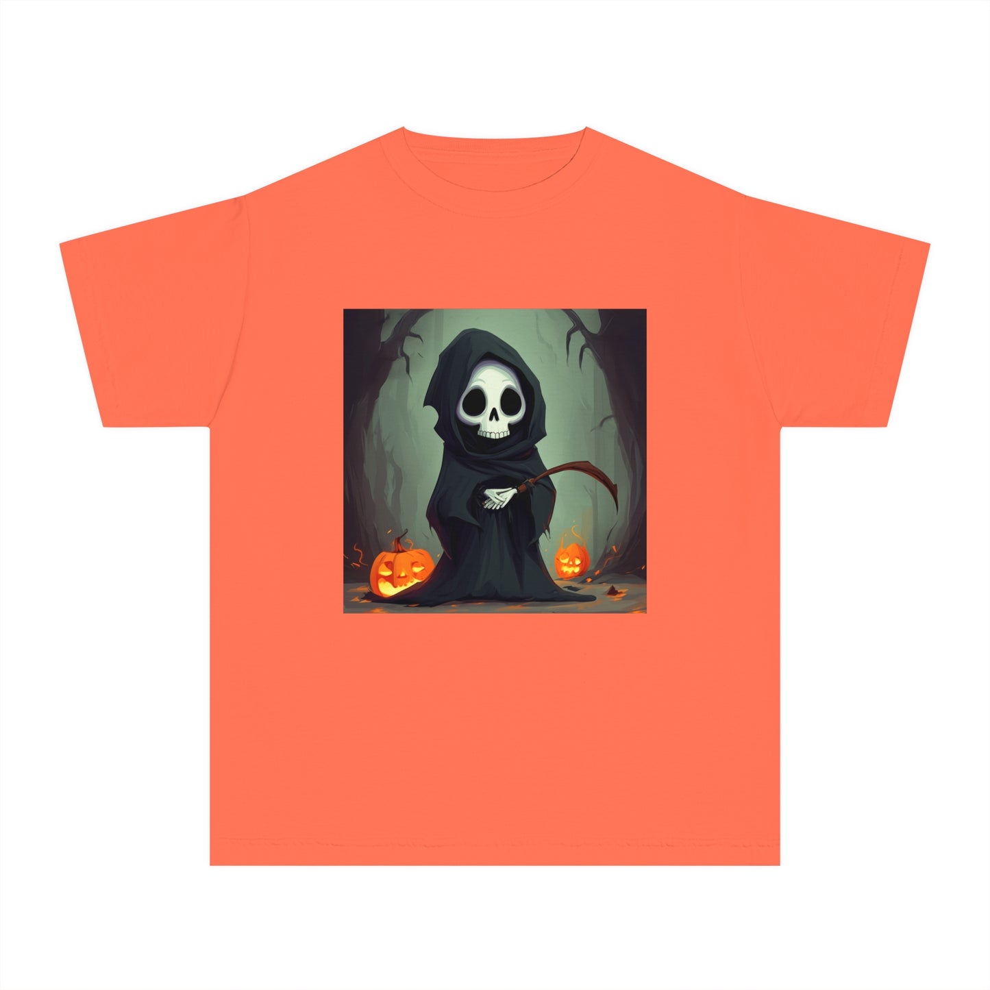 Spooky Forest Grim Reaper Youth Midweight Tee