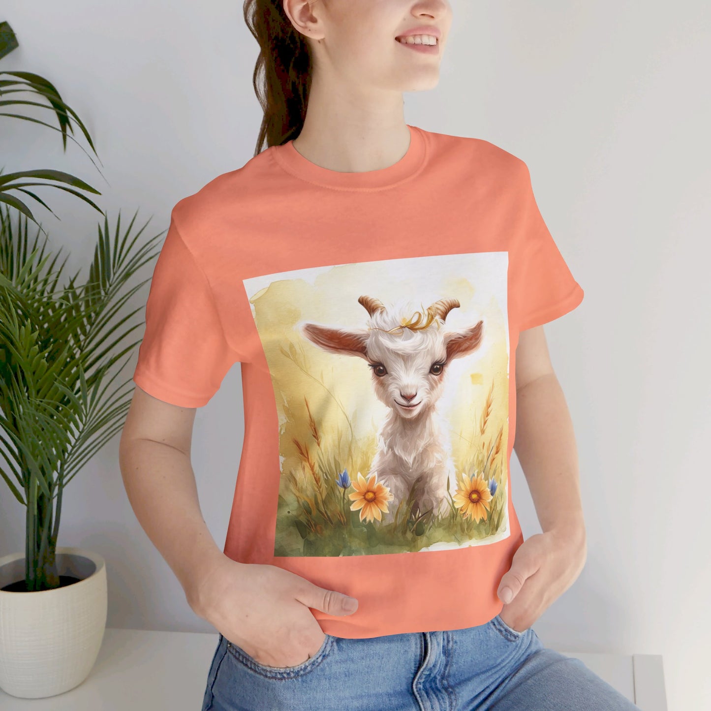 Adorable Goat Unisex Jersey Short Sleeve Tee