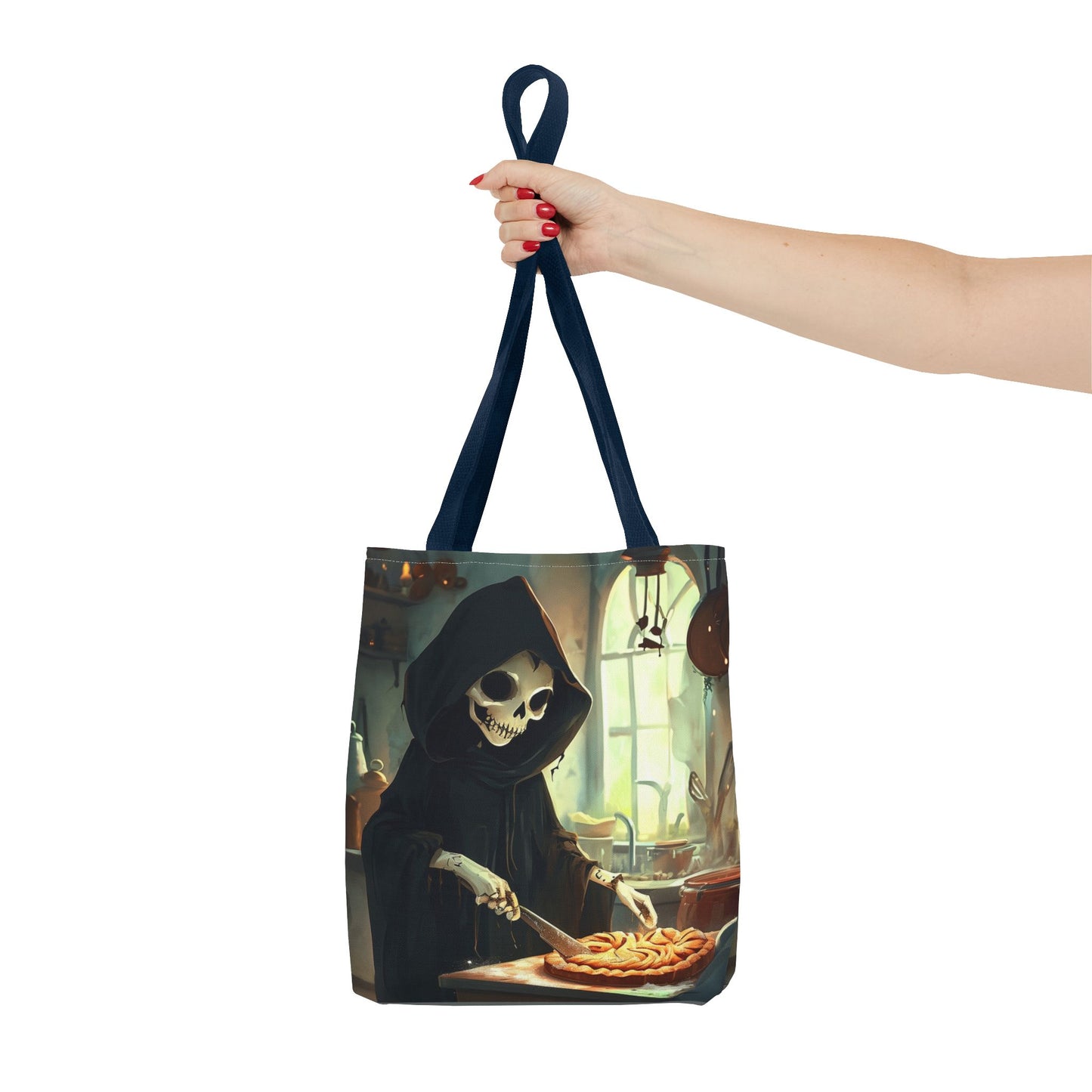 Grim Reaper Baking Pie Tote Bag (AOP)