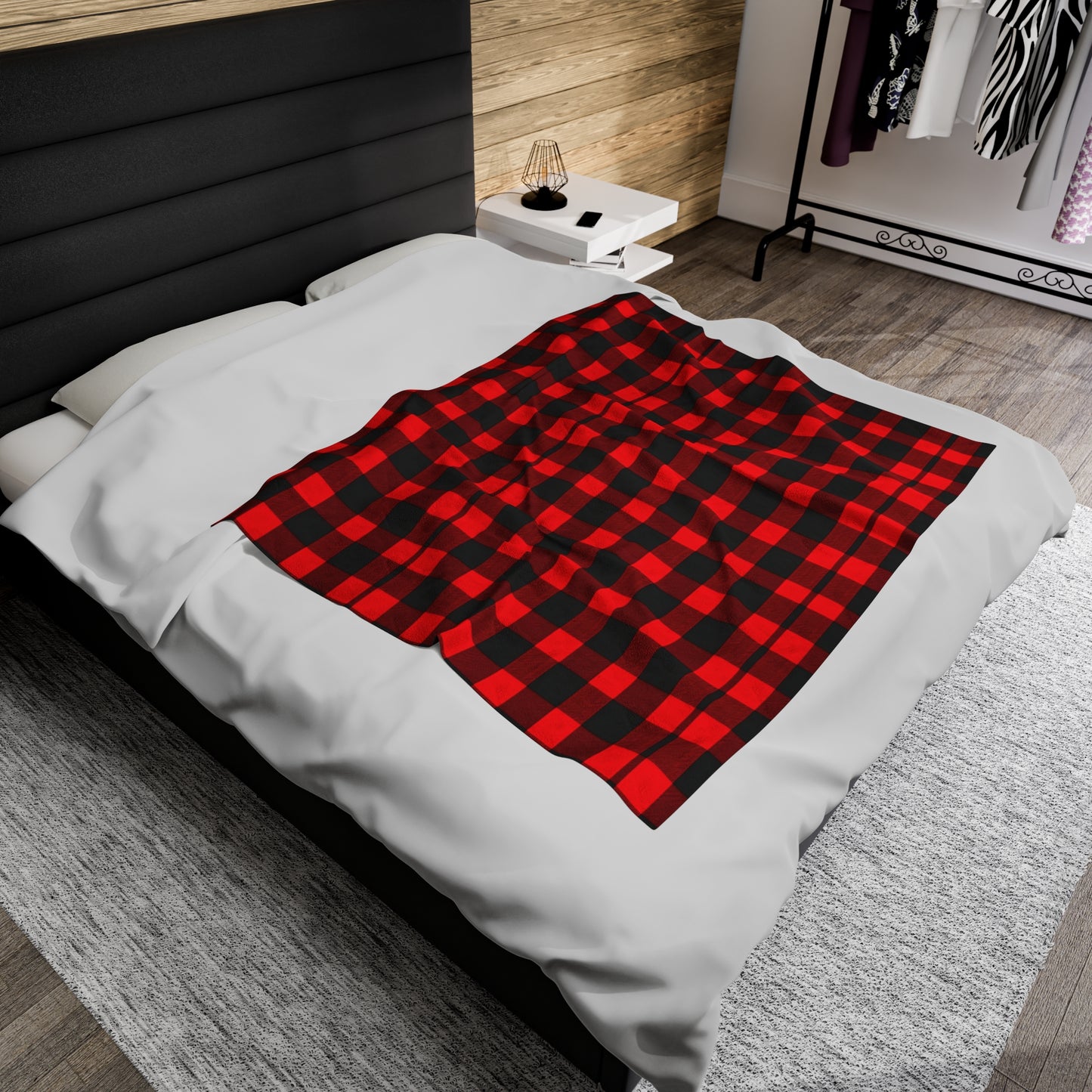 Classic Plaid Velveteen Plush Blanket