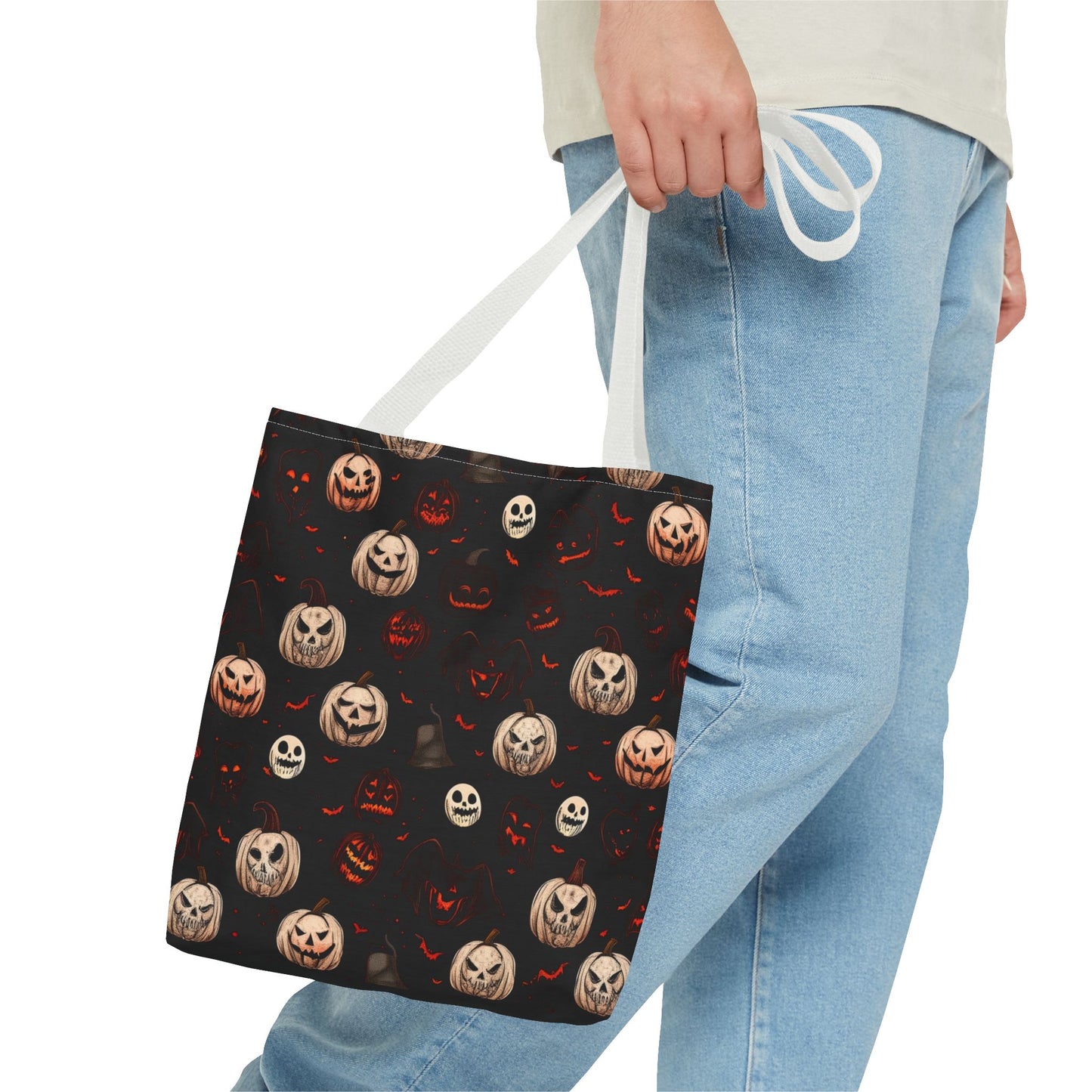 Spooky Halloween Pattern Tote Bag (AOP)