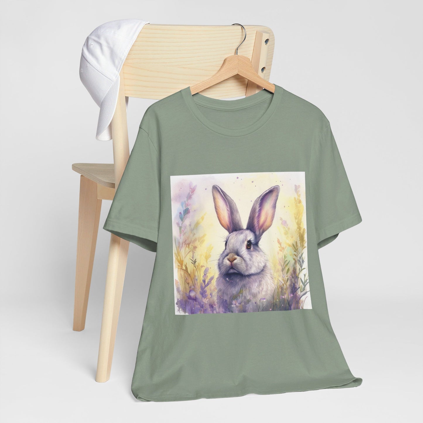 Realistic Cute Bunny Unisex Jersey Short Sleeve Tee