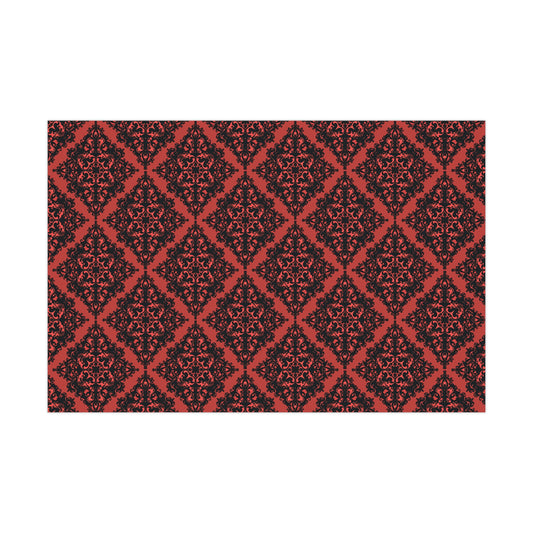 Elegant Red and Black Victorian Pattern Gift Wrap Papers