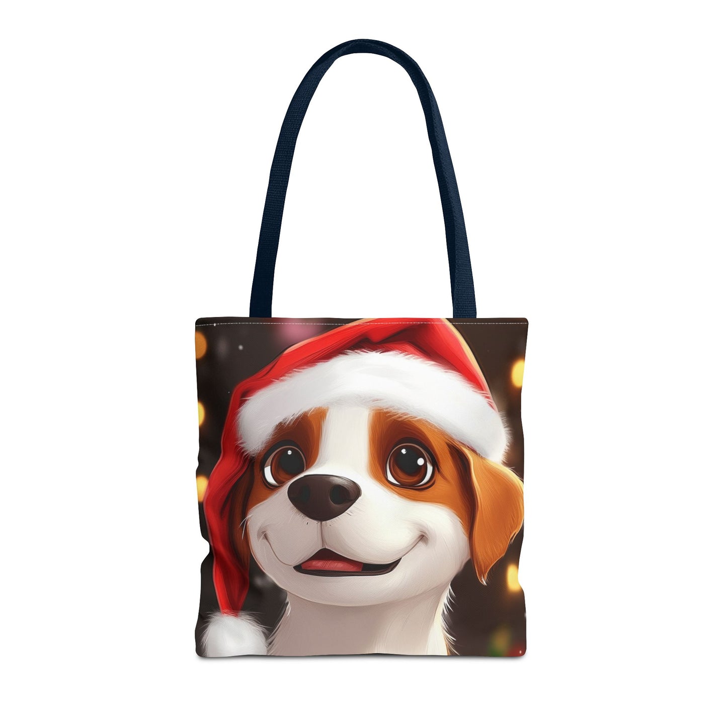 Adorable Festive Puppy Tote Bag (AOP)