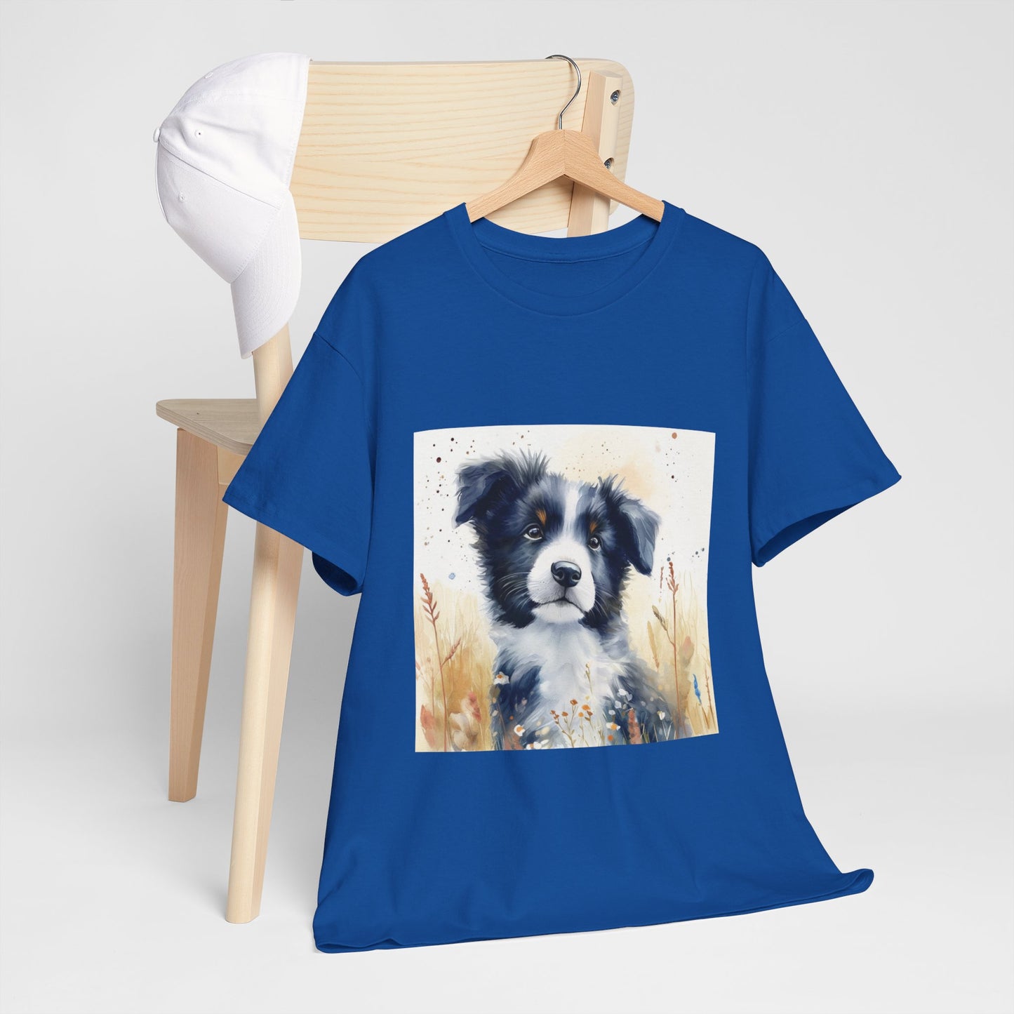 Border Collie Puppy Unisex Heavy Cotton Tee