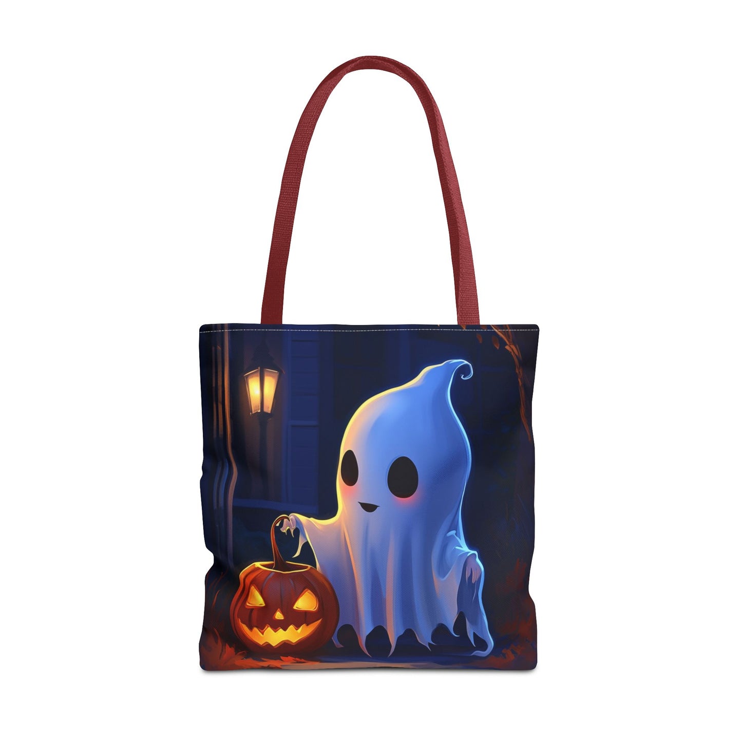 Cute Ghost Trick or Treating Tote Bag (AOP)