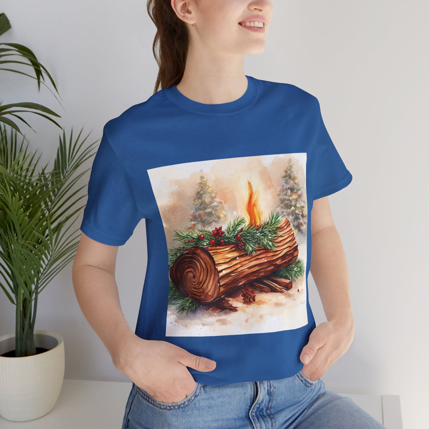 Yule Log Unisex Jersey Tee