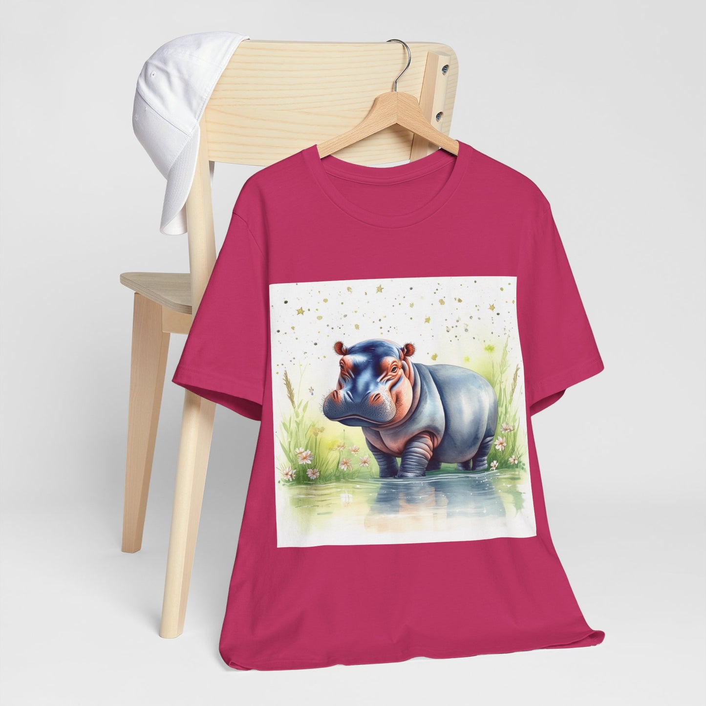 Cute Hippo Unisex Jersey Short Sleeve Tee