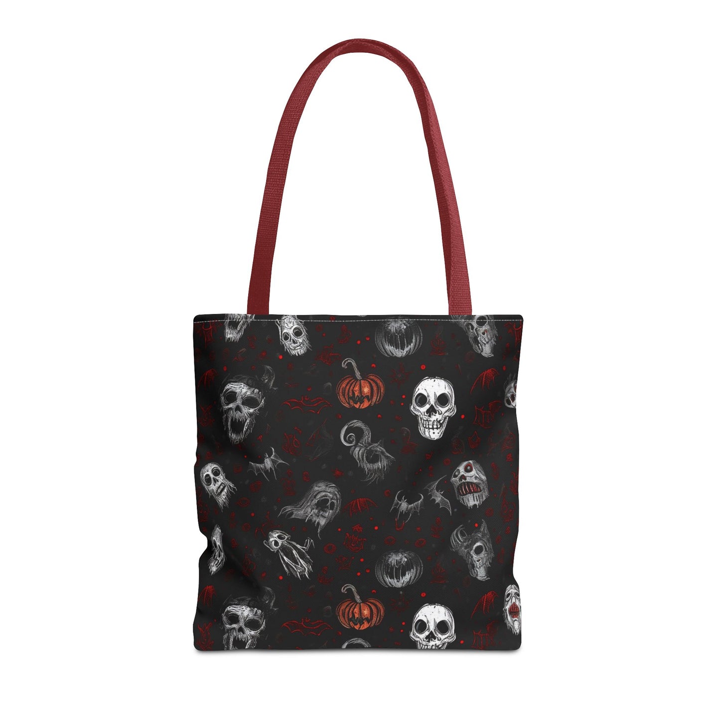 Scary Halloween Pattern Tote Bag (AOP)