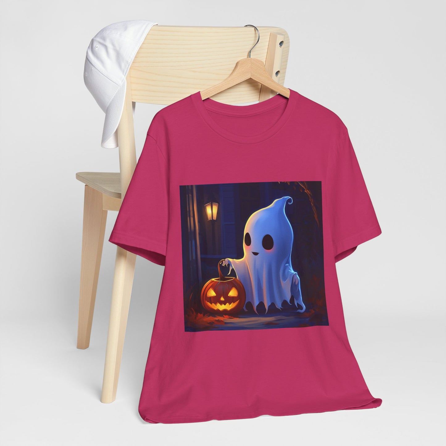 Cute Ghost Trick or Treating Unisex Jersey Short Sleeve Tee