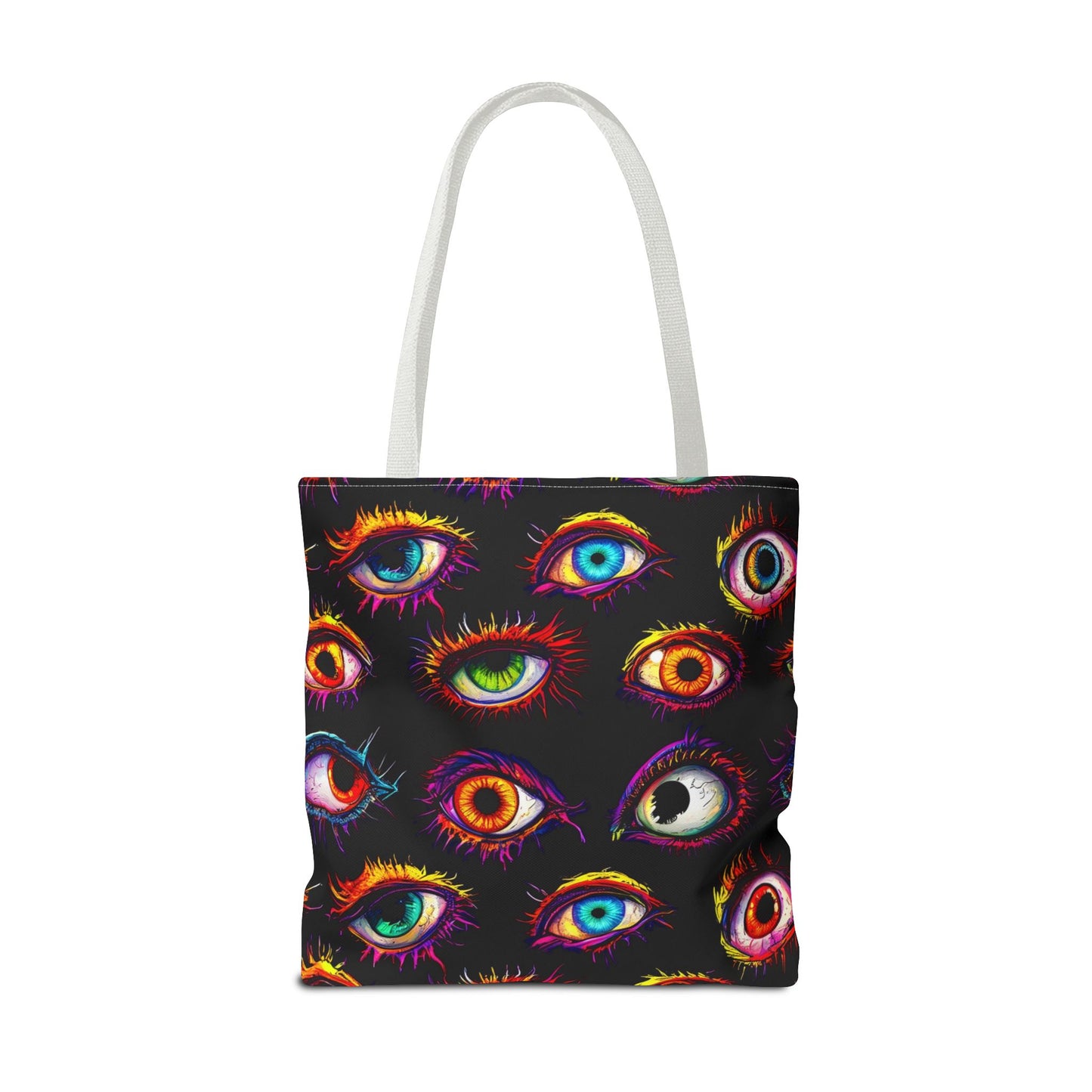 Colorful Spooky Eye Pattern Tote Bag (AOP)