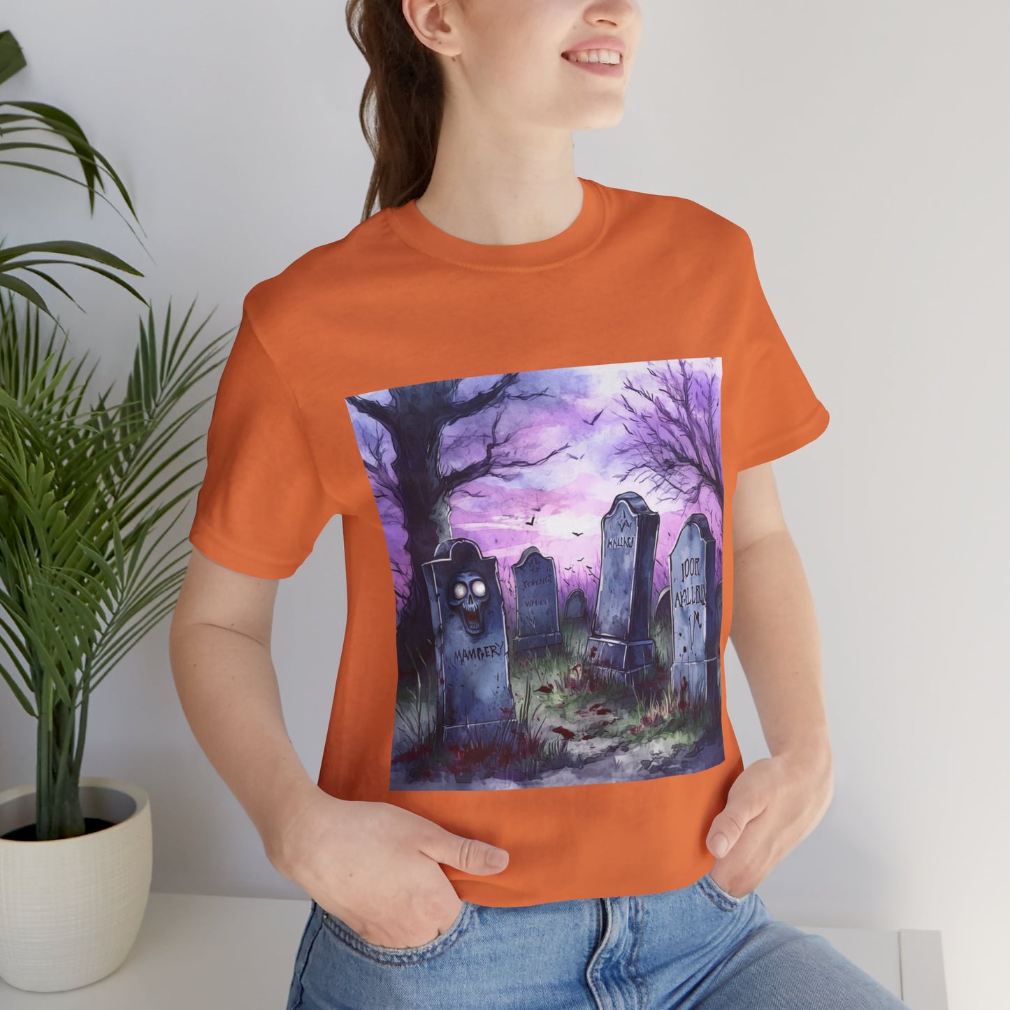 Purple Graveyard Unisex Jersey Short Sleeve Tee