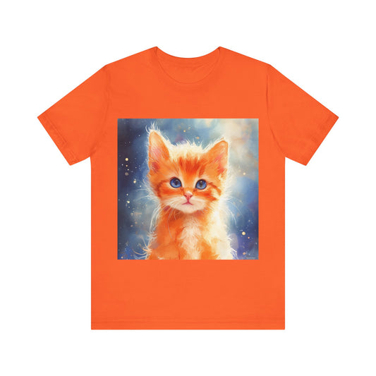 Orange Kitten Unisex Jersey Short Sleeve Tee