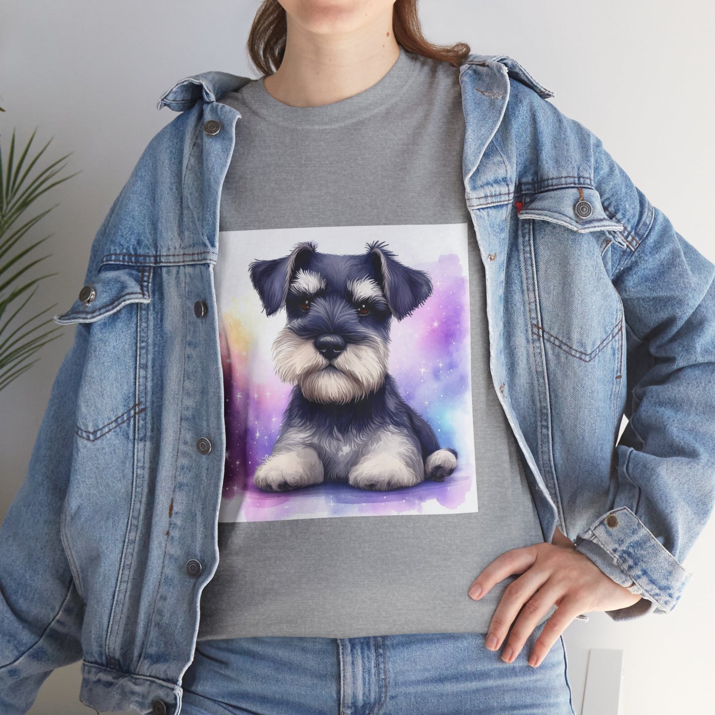 Schnauzer Puppy Unisex Heavy Cotton Tee