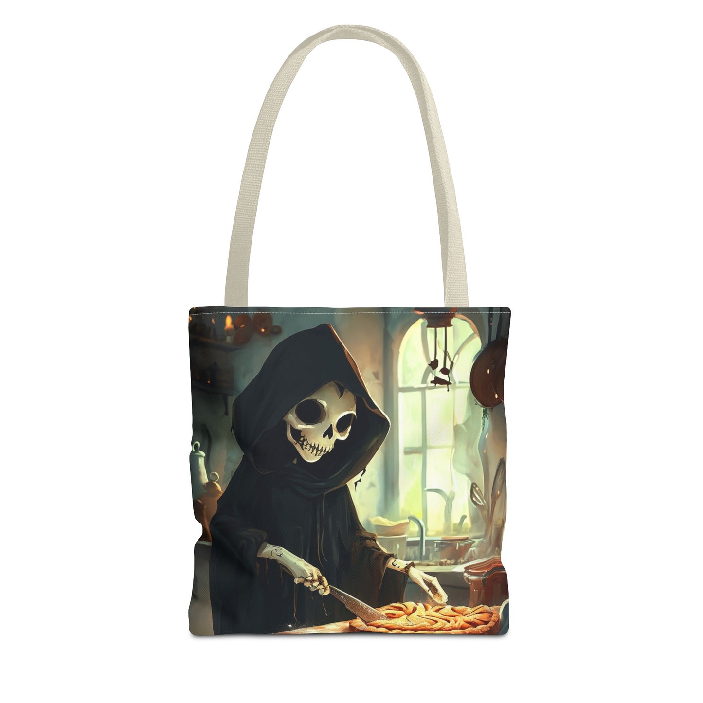 Grim Reaper Baking Pie Tote Bag (AOP)