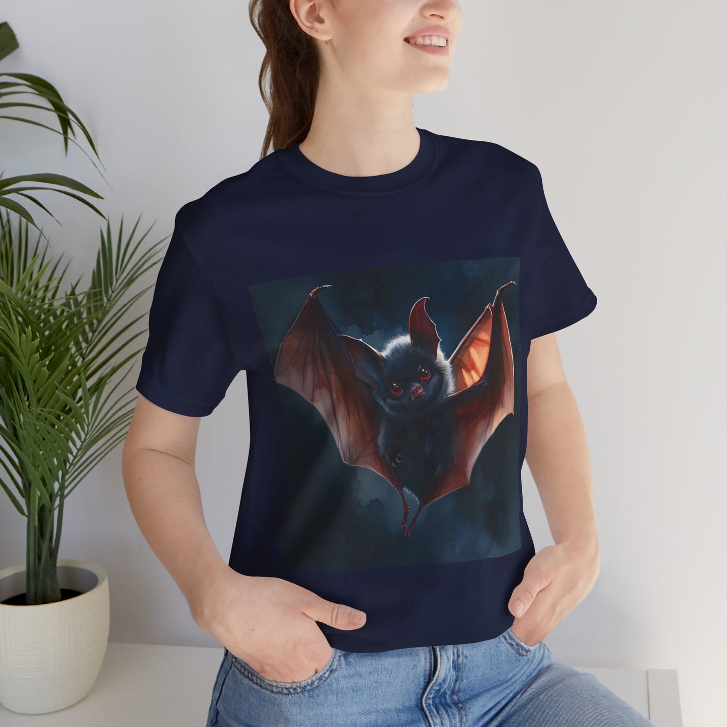 Cute Spooky Bat Unisex Jersey Short Sleeve Tee