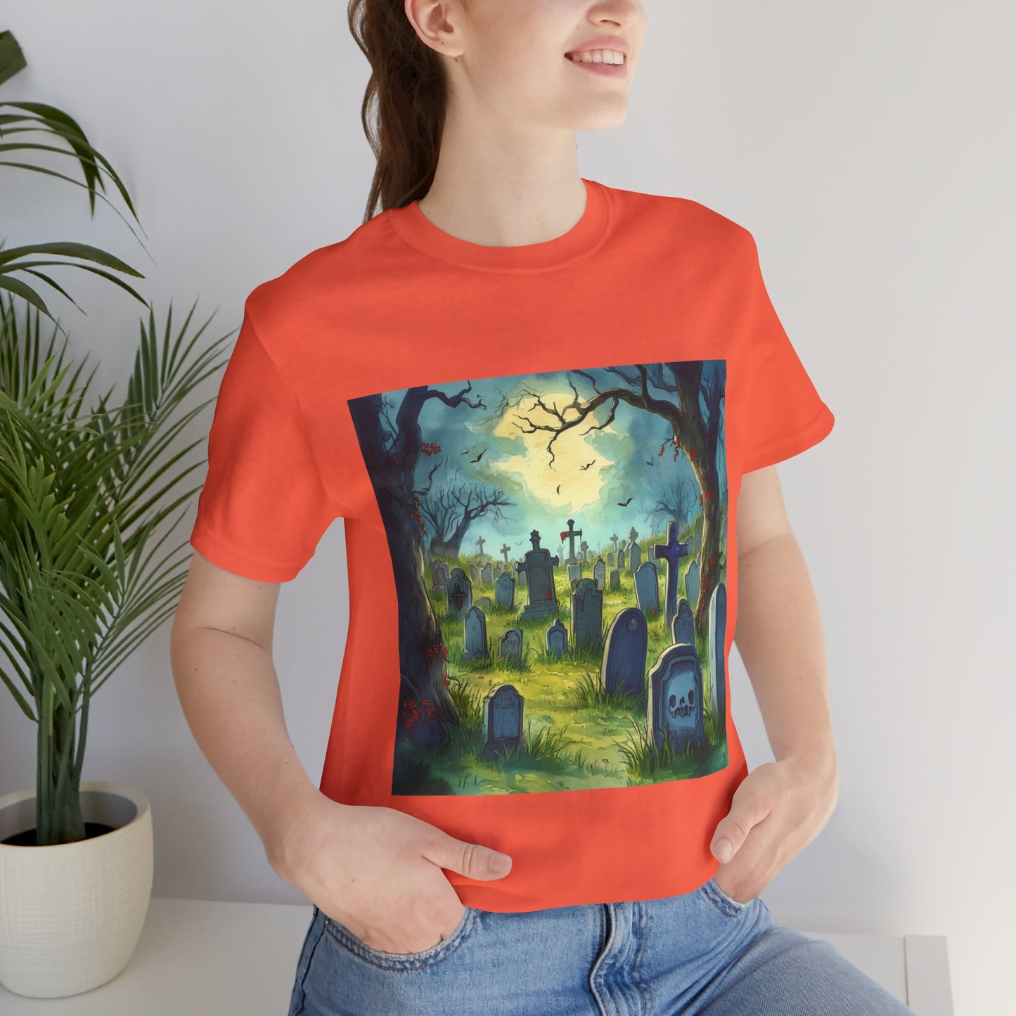 Comic Graveyard Unisex Jersey Short Sleeve Tee