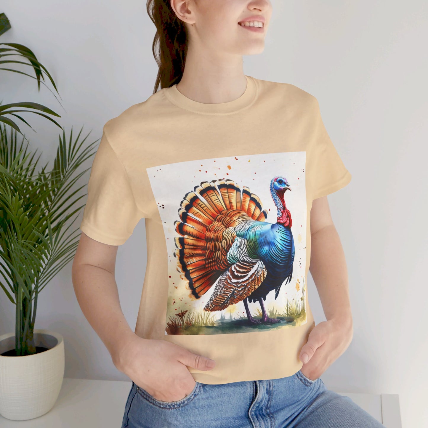 Cute Turkey Unisex Jersey Short Sleeve Tee