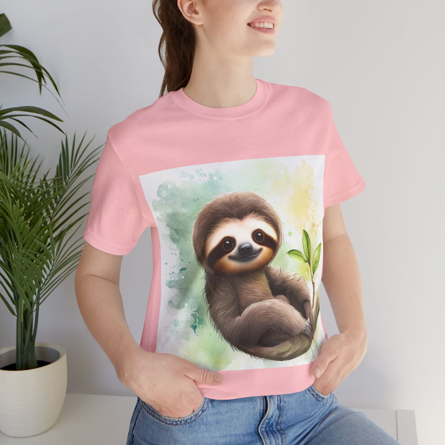 Cute Sloth Unisex Jersey Short Sleeve Tee